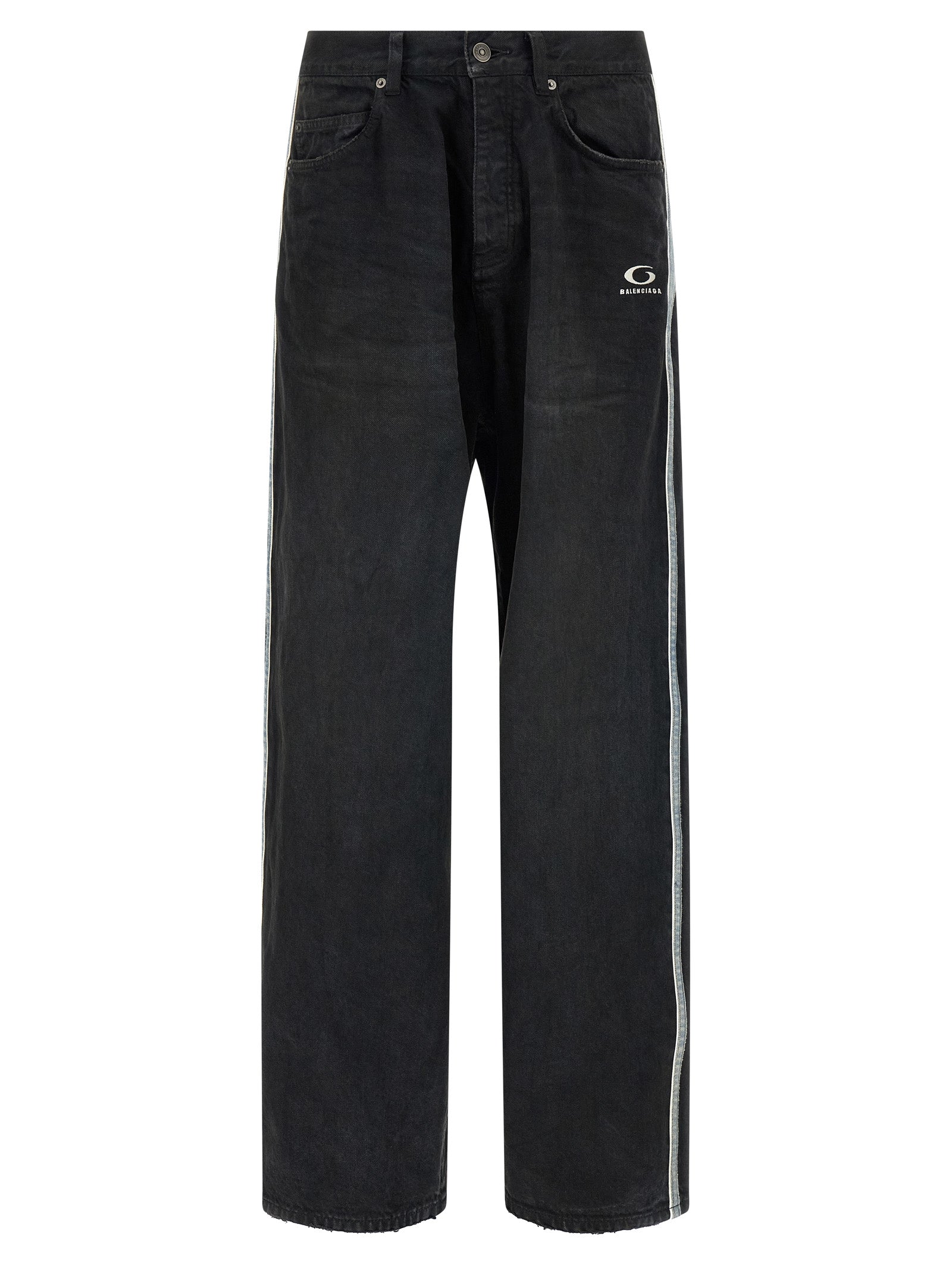 Balenciaga sorte utsvingte jeans i bomull