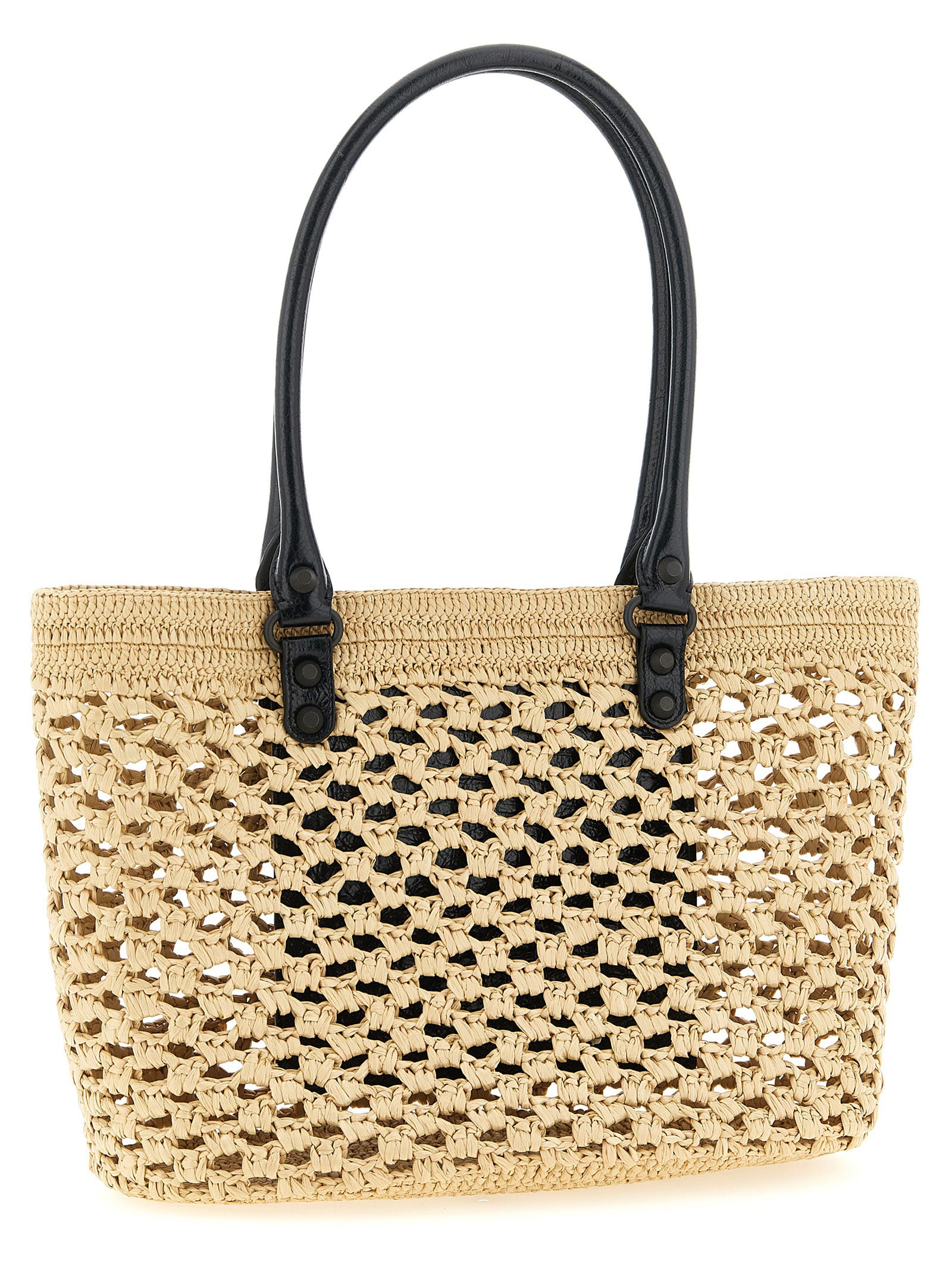 Beige Viscose Shoulder Bag