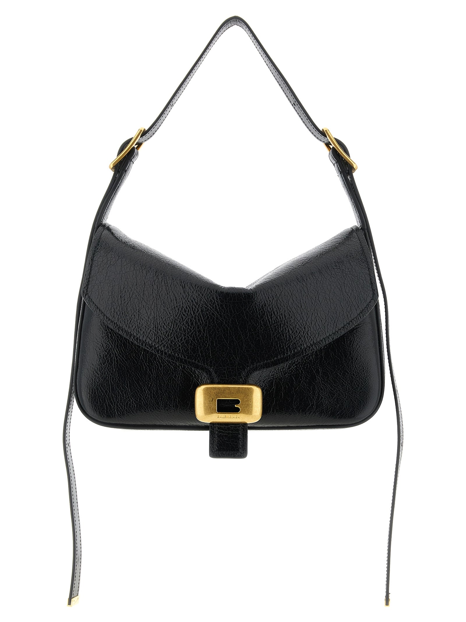 Black Lamb Leather Shoulder Bag