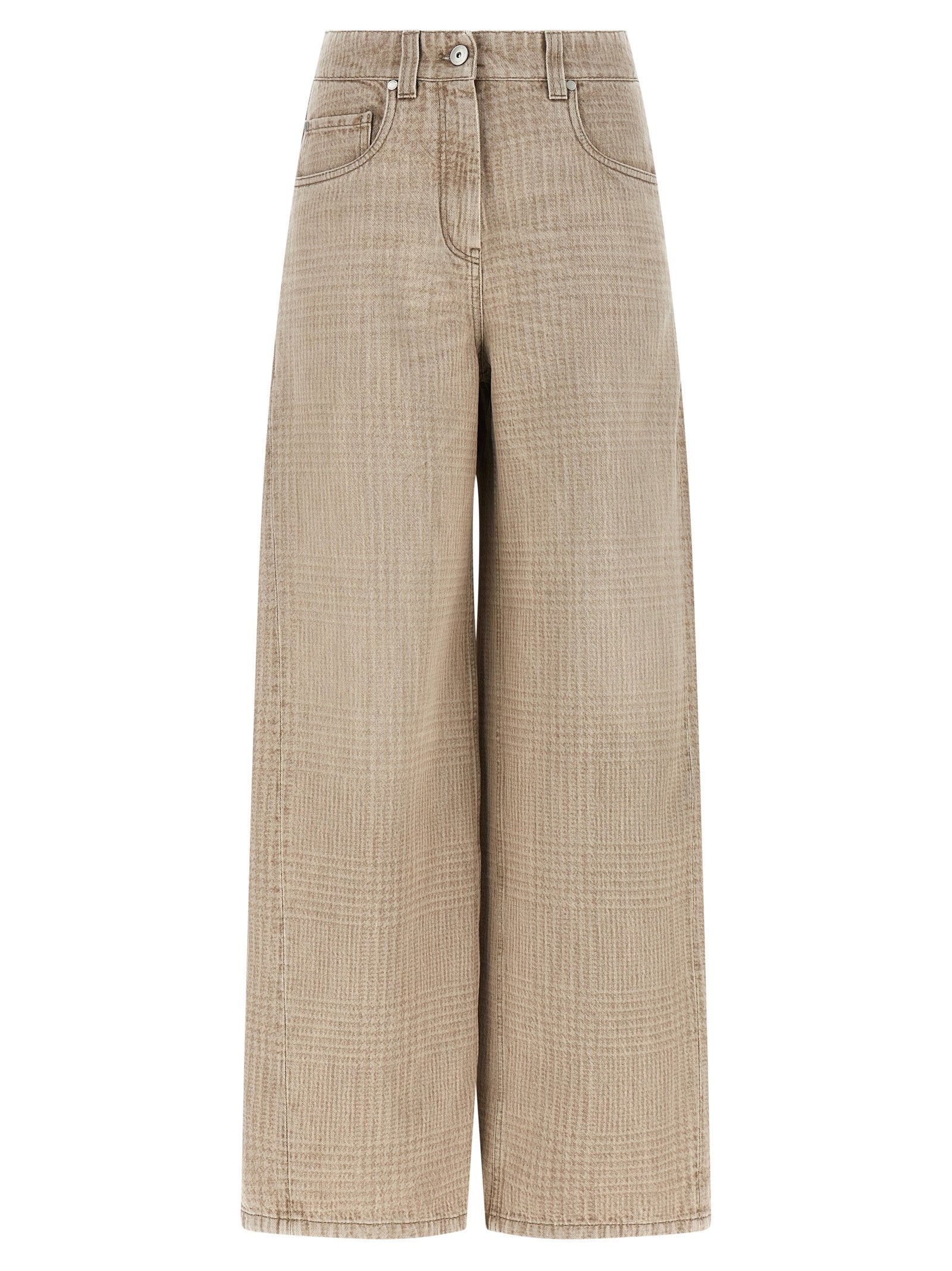 Beige Cotton Jeans Denim