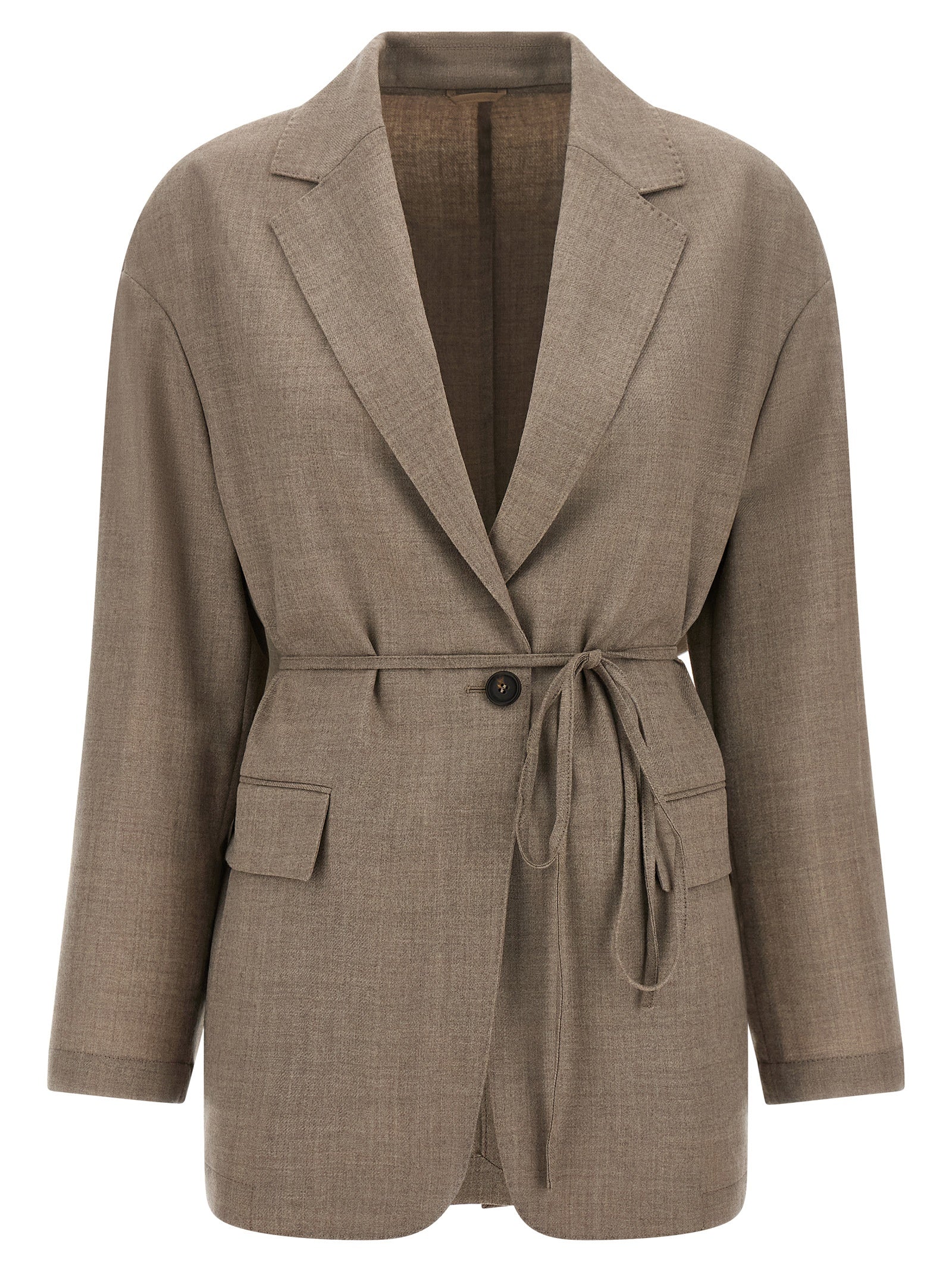 Beige Virgin Wool Blazer