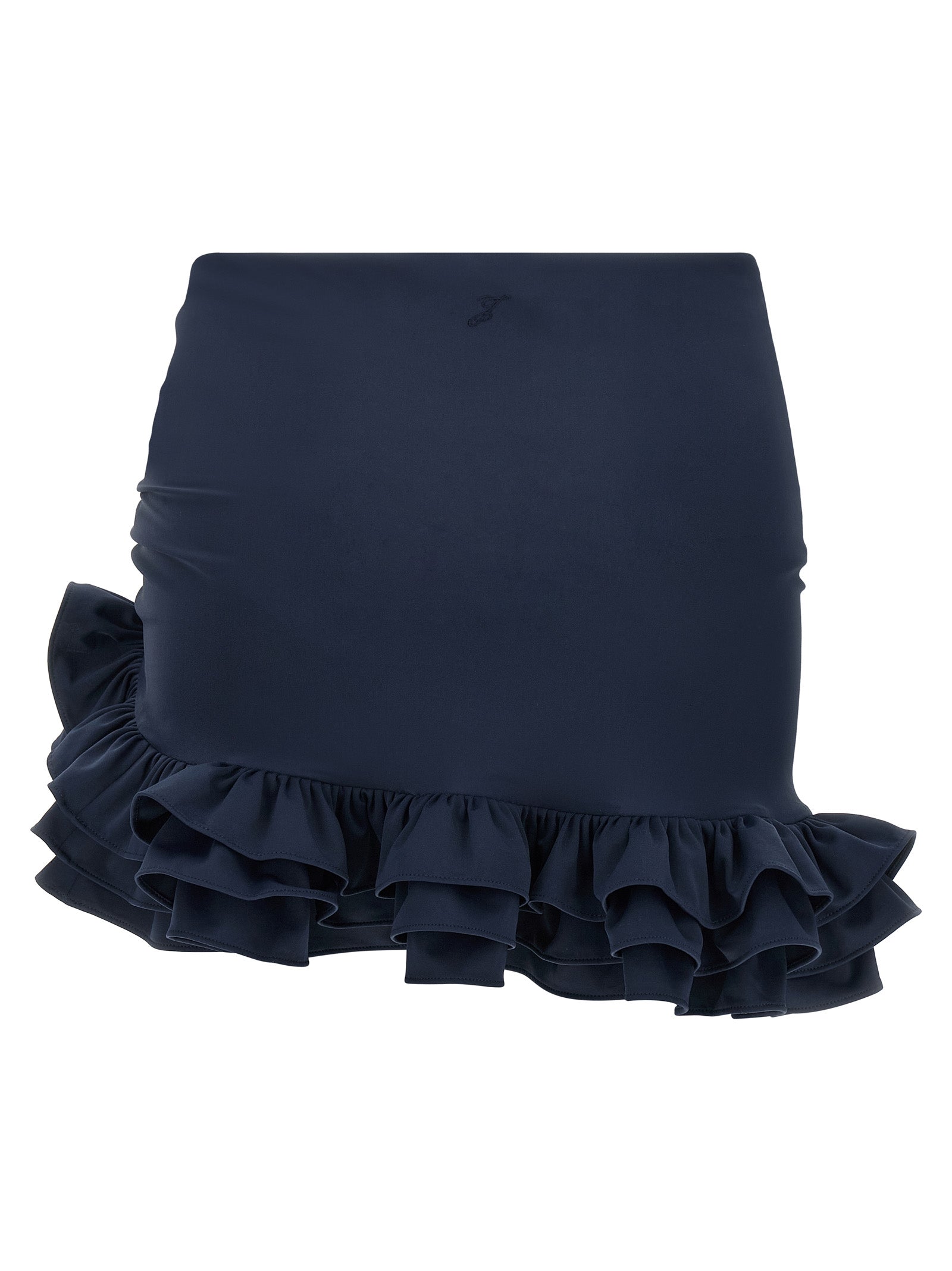 Blue Polyamide Long Skirt