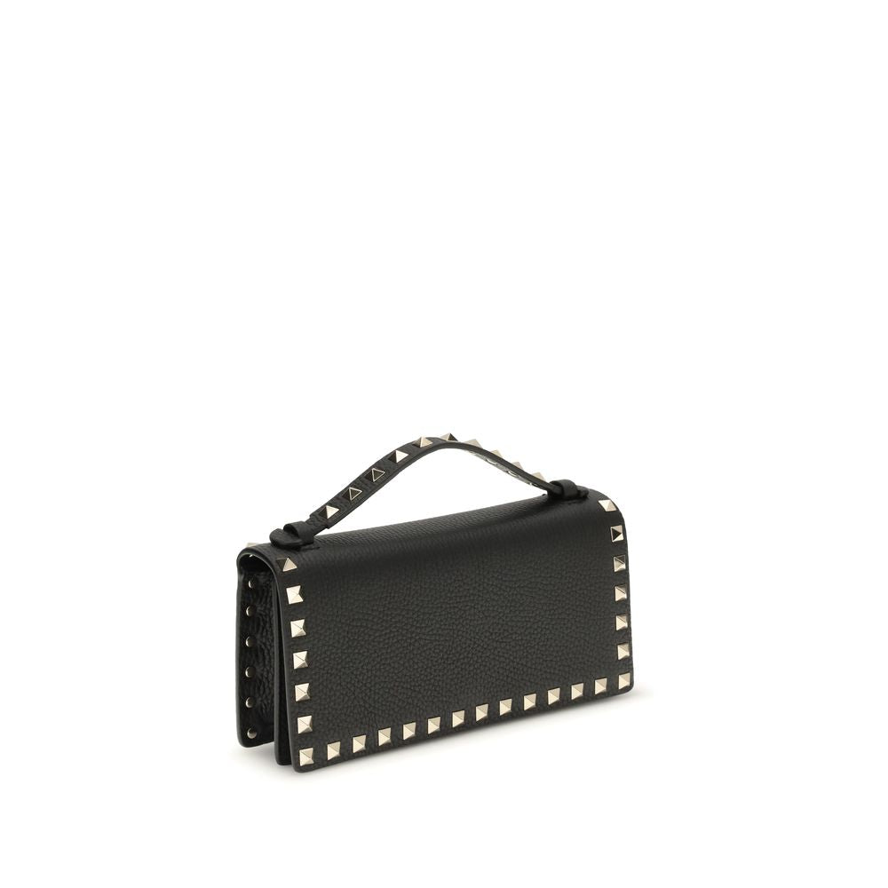 Cartera Valentino Garavani de piel de becerro negra Bos Taurus