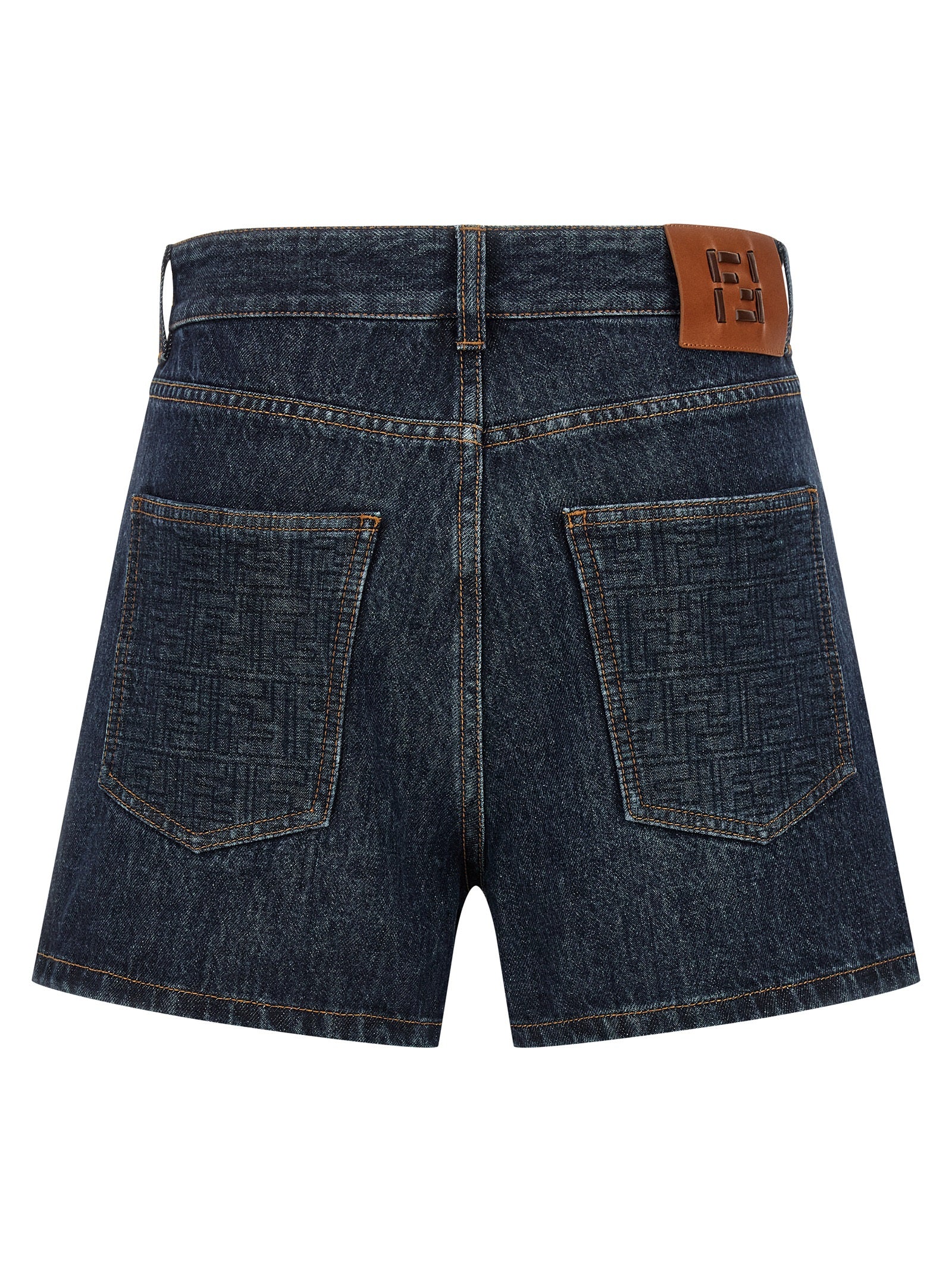 Blue Cotton Bermuda Shorts