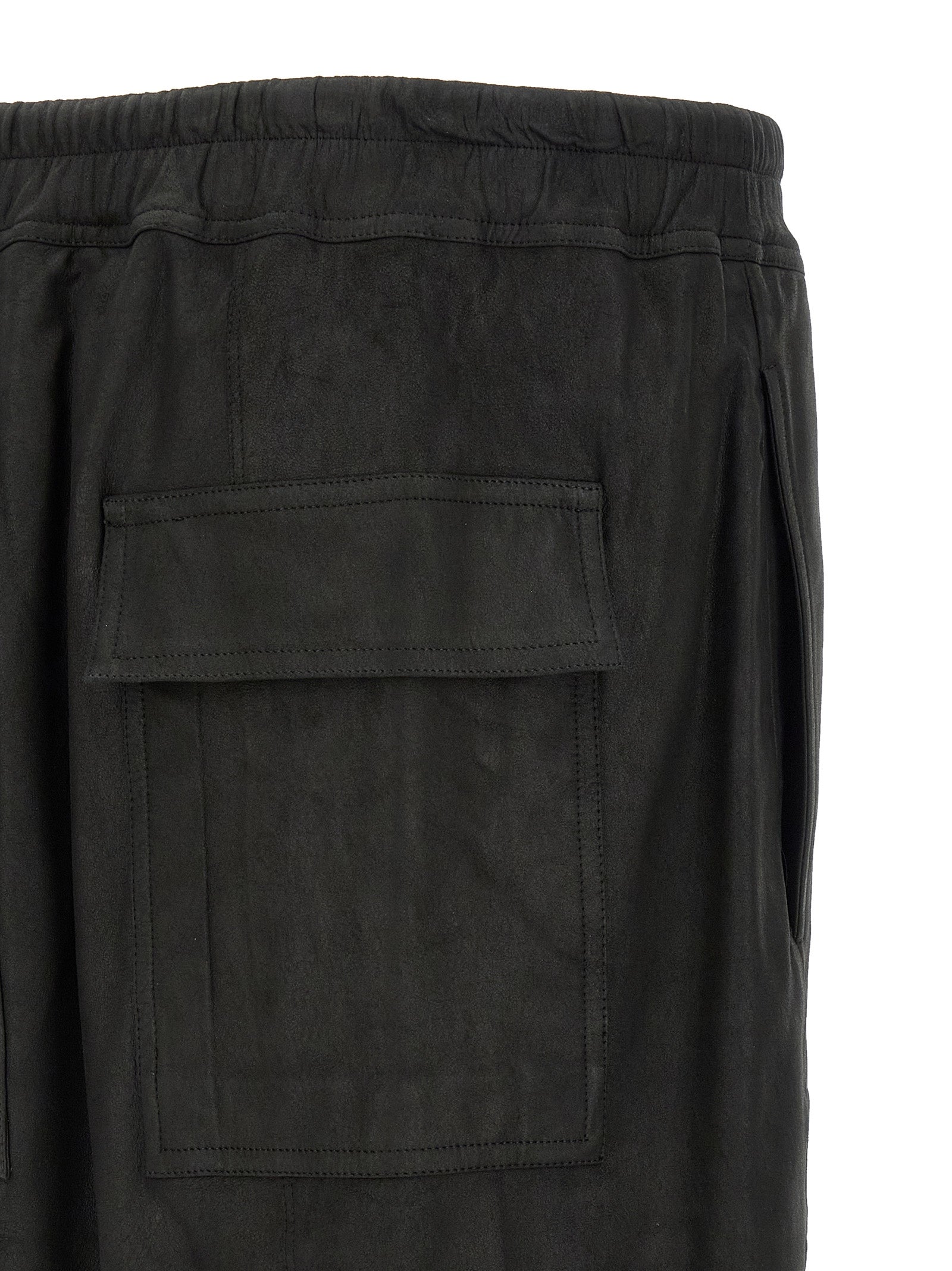 Black Lamb Leather Bermuda Shorts