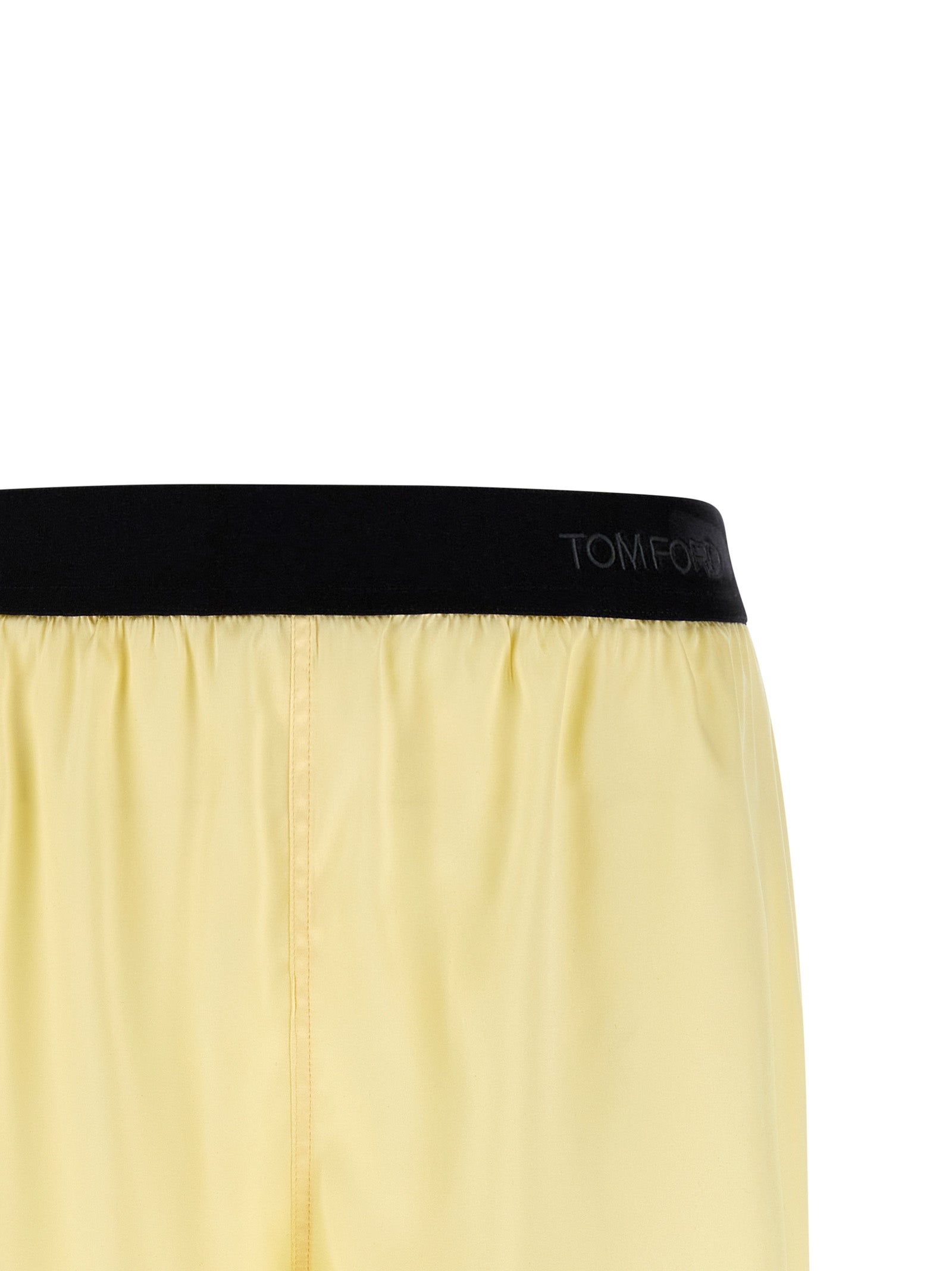 Bicolor Silk Bermuda Shorts