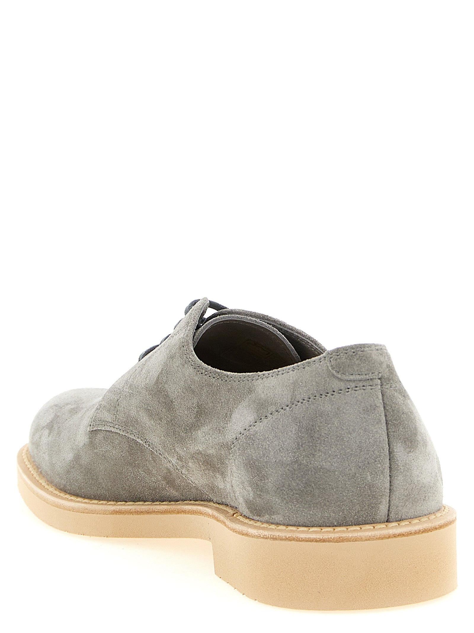 Brunello Cucinelli Oxfords og Derbies i grått skinn