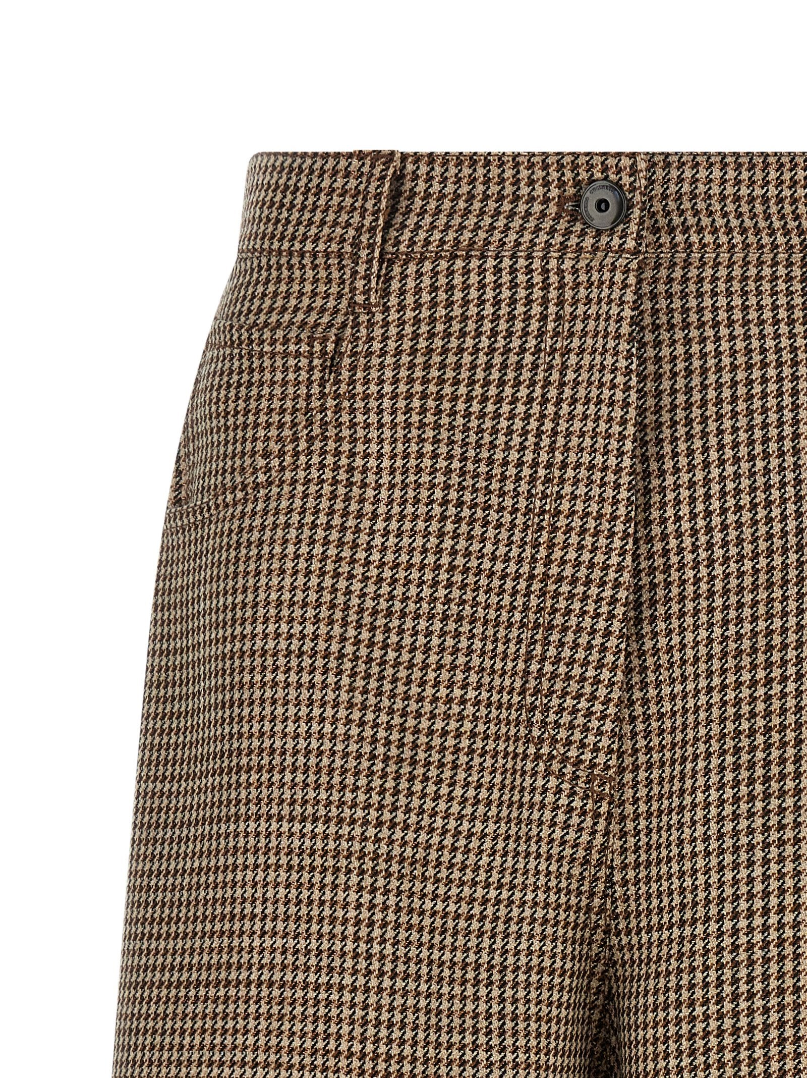 Brown Virgin Wool Bermuda Shorts