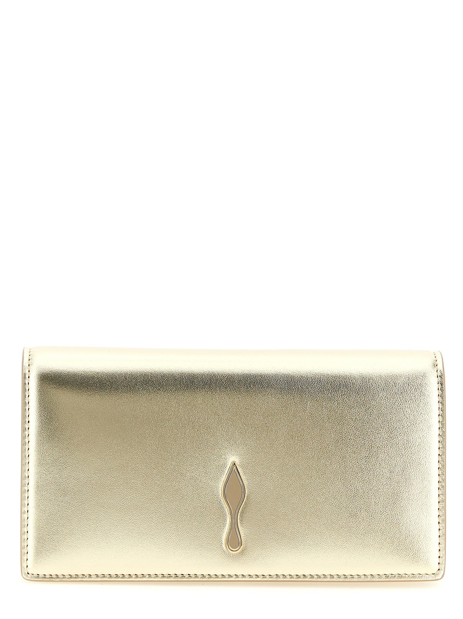 Gold Lambskin Clutch Bag