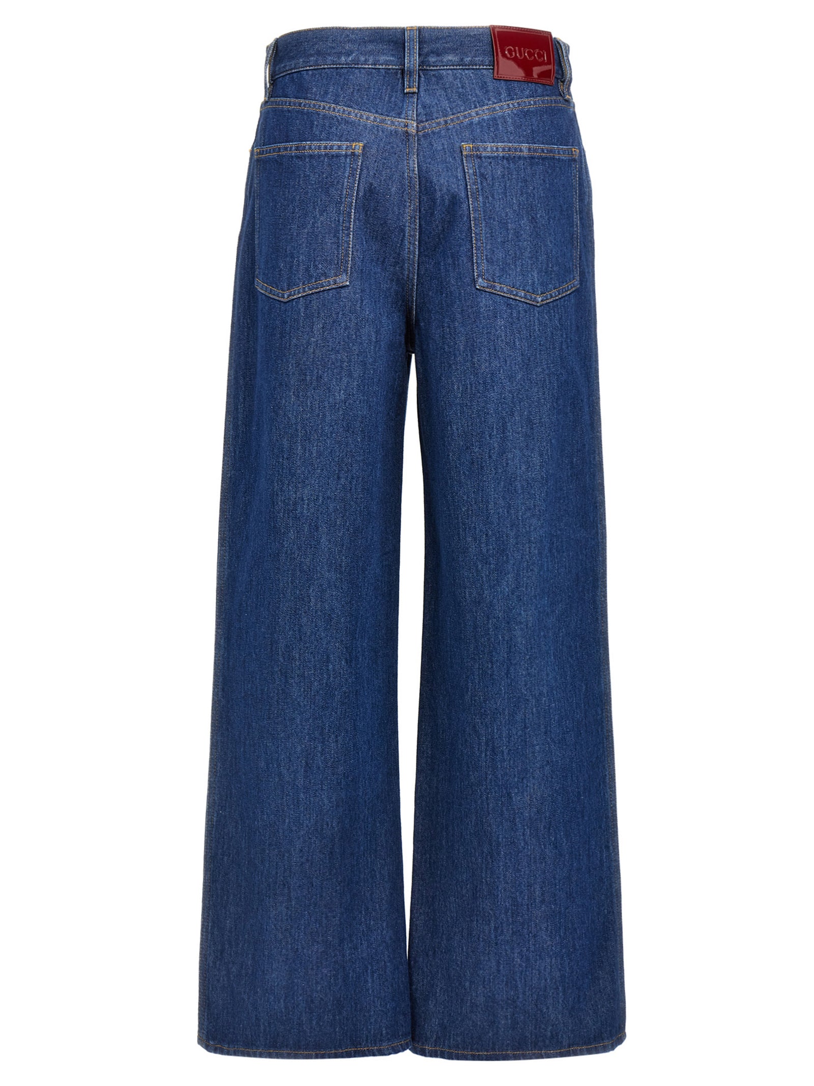 Blue Cotton Relaxed Fit Jeans