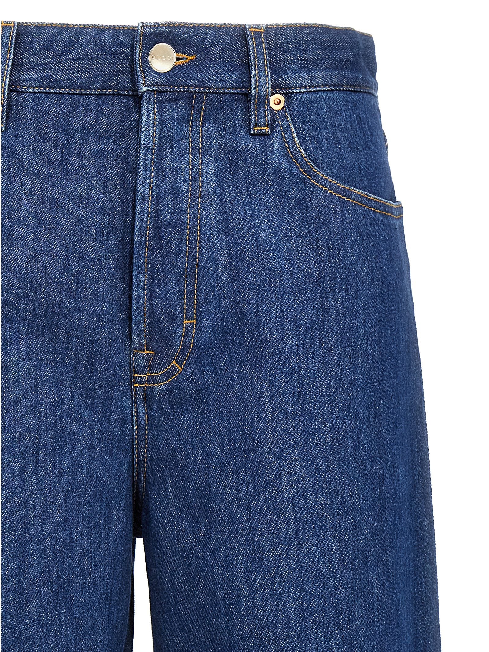 Blue Cotton Relaxed Fit Jeans