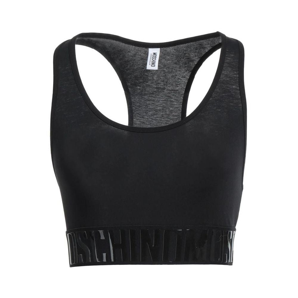 Black Cotton Sport Bra