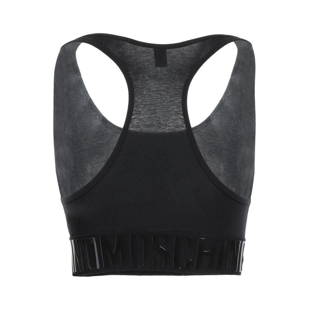 Black Cotton Sport Bra