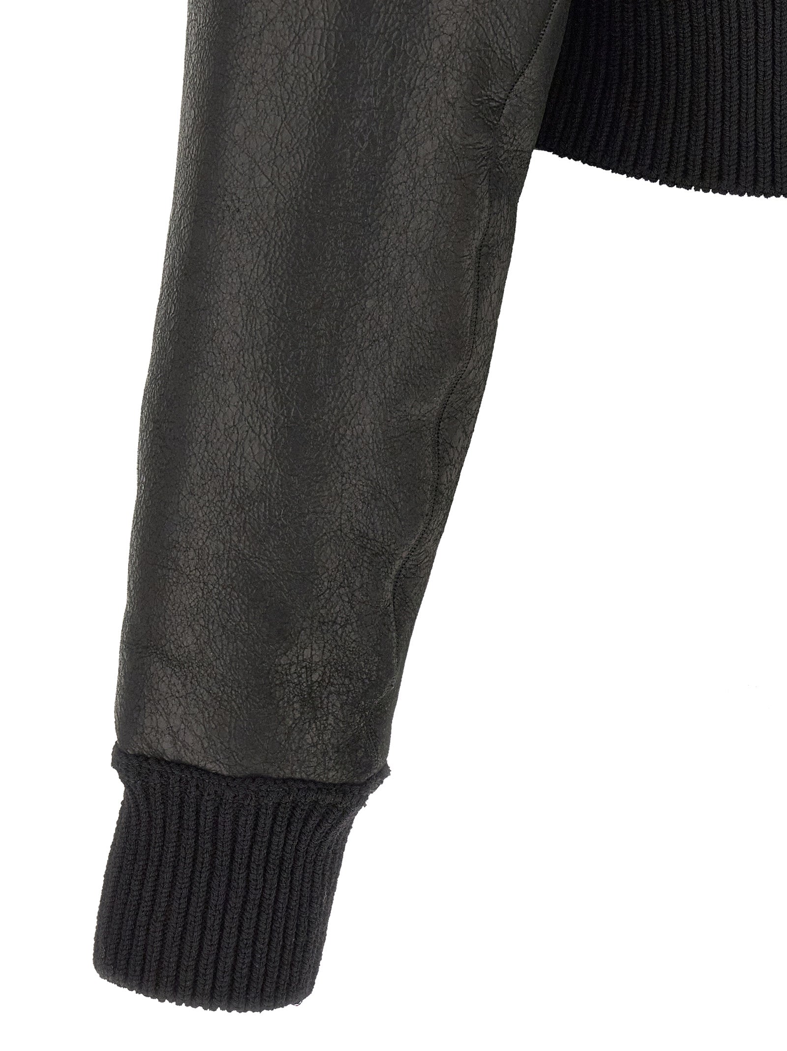 Black Lamb Fur Leather Jacket