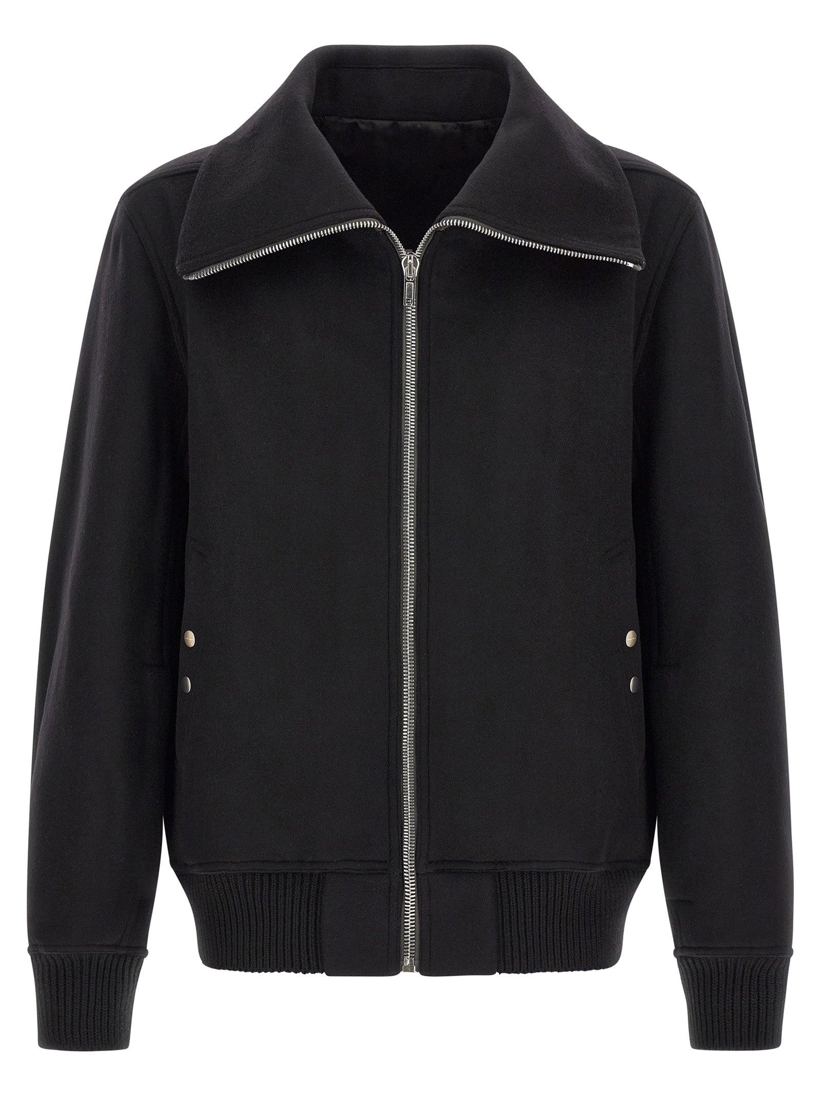 Black Virgin Wool Bomber