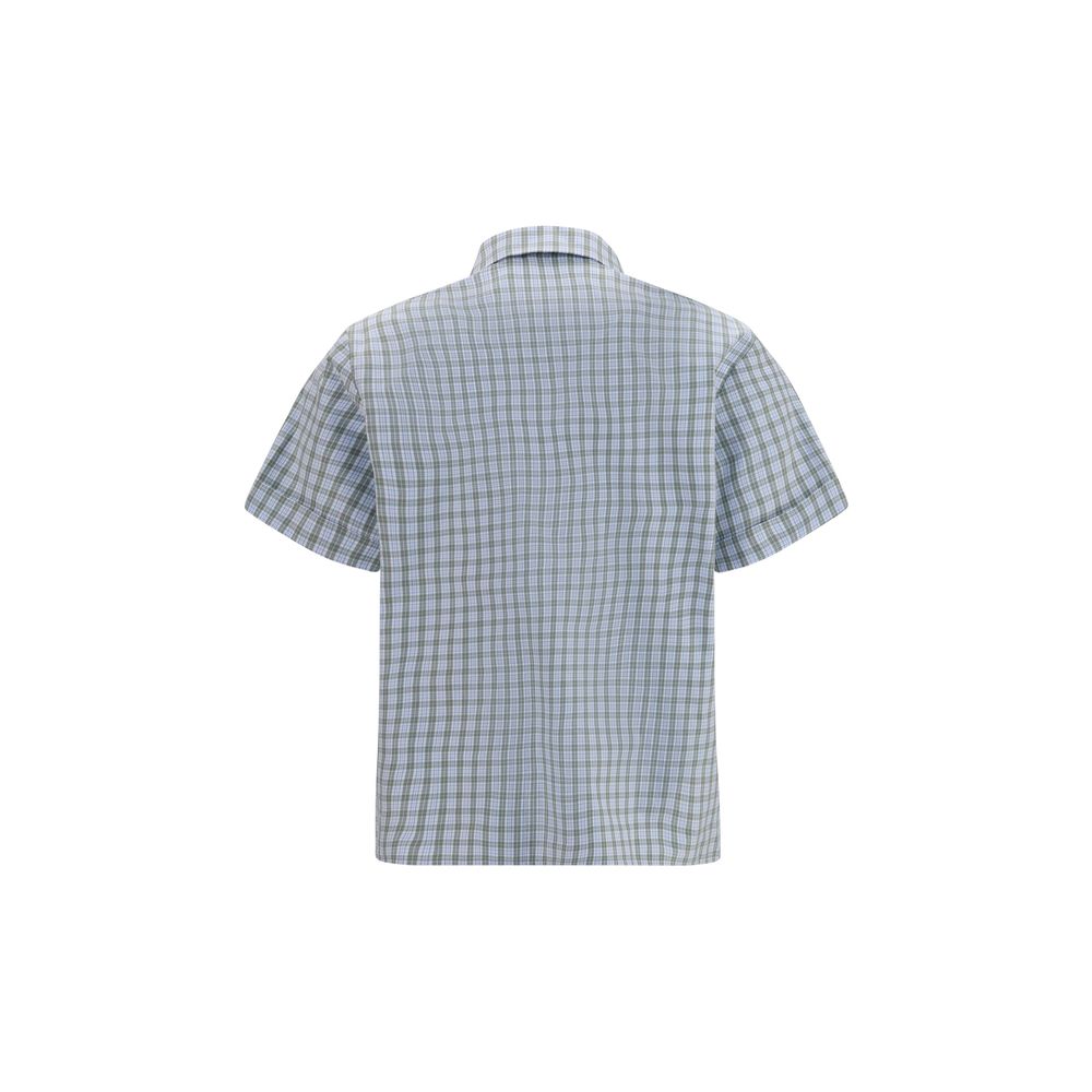 Blue Cotton Pattern Shirt