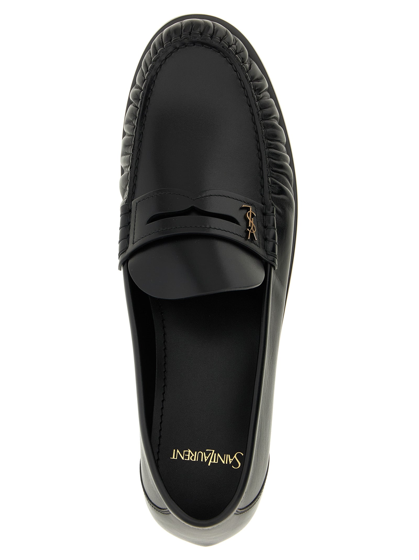 Black Calfskin Slip-On Loafers