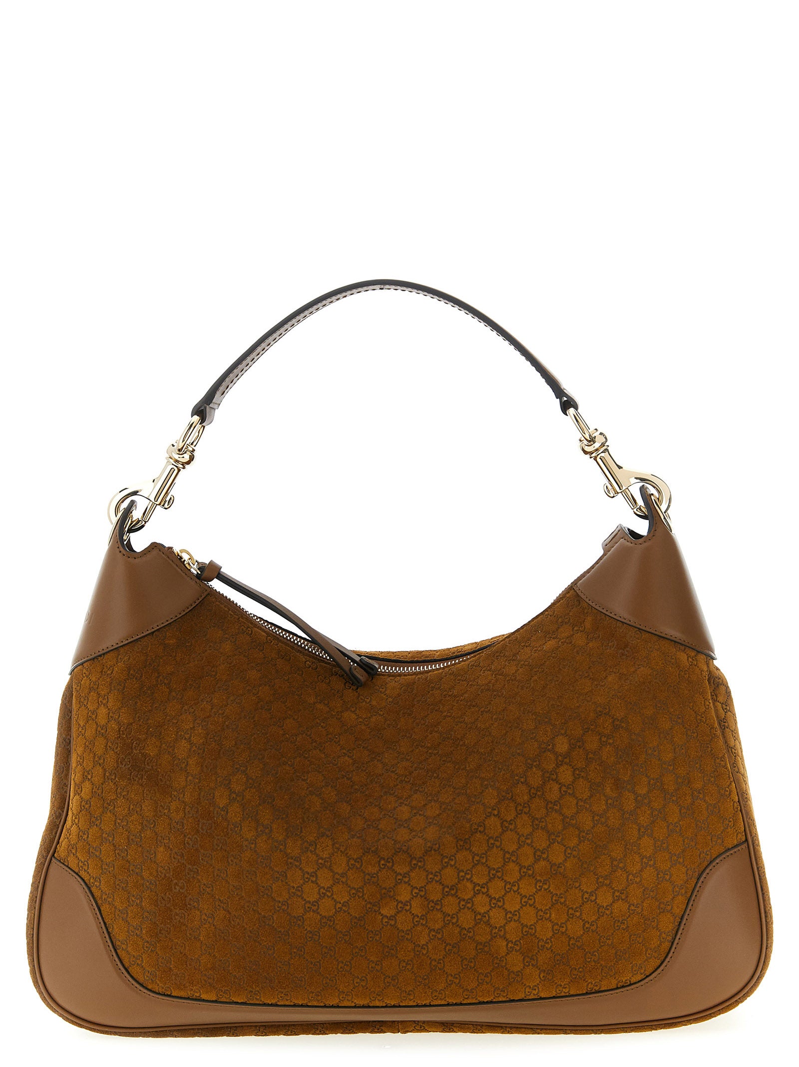 Brown Calfskin Shoulder Bag