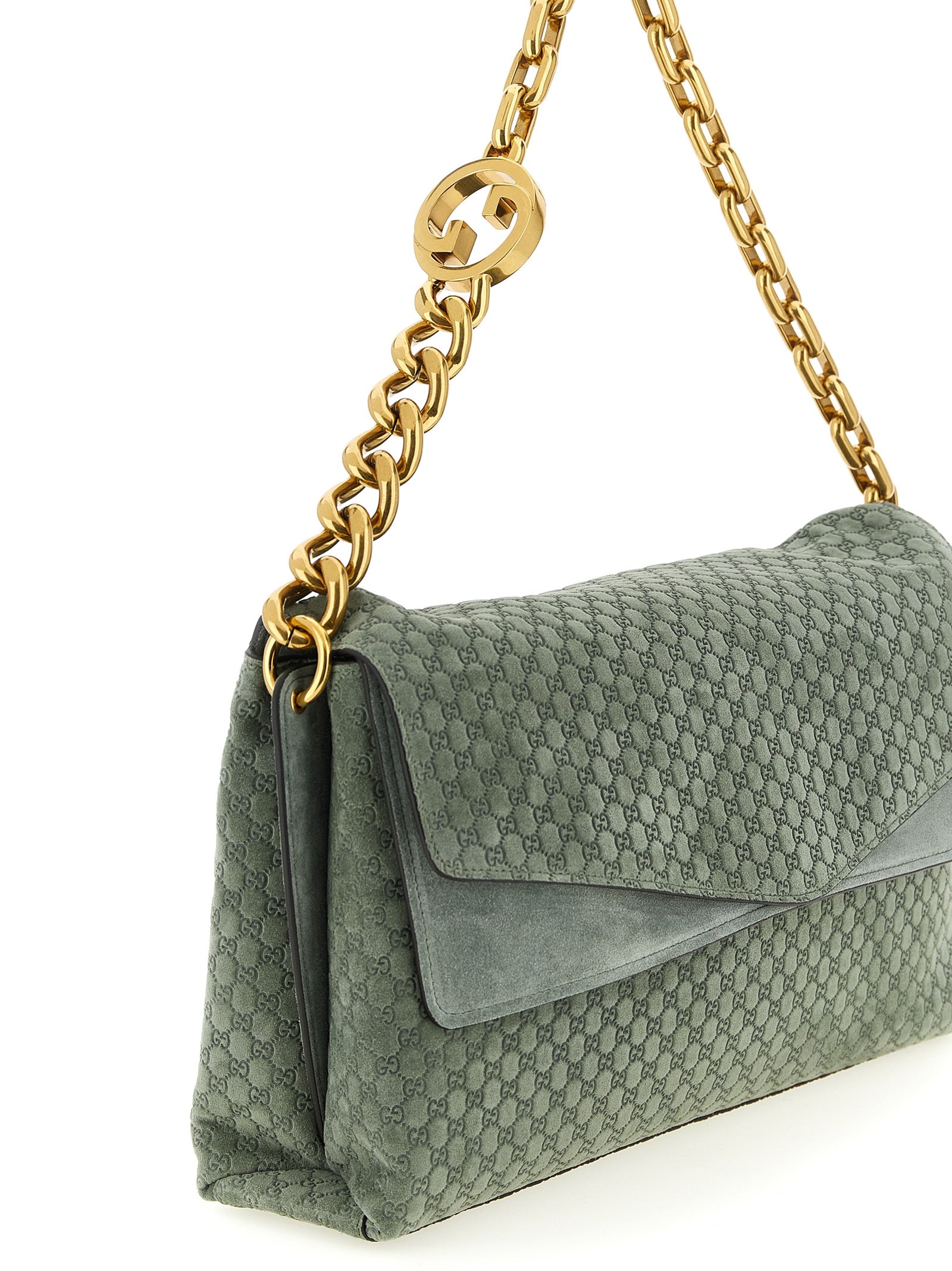 Bicolor Calfskin Shoulder Bag