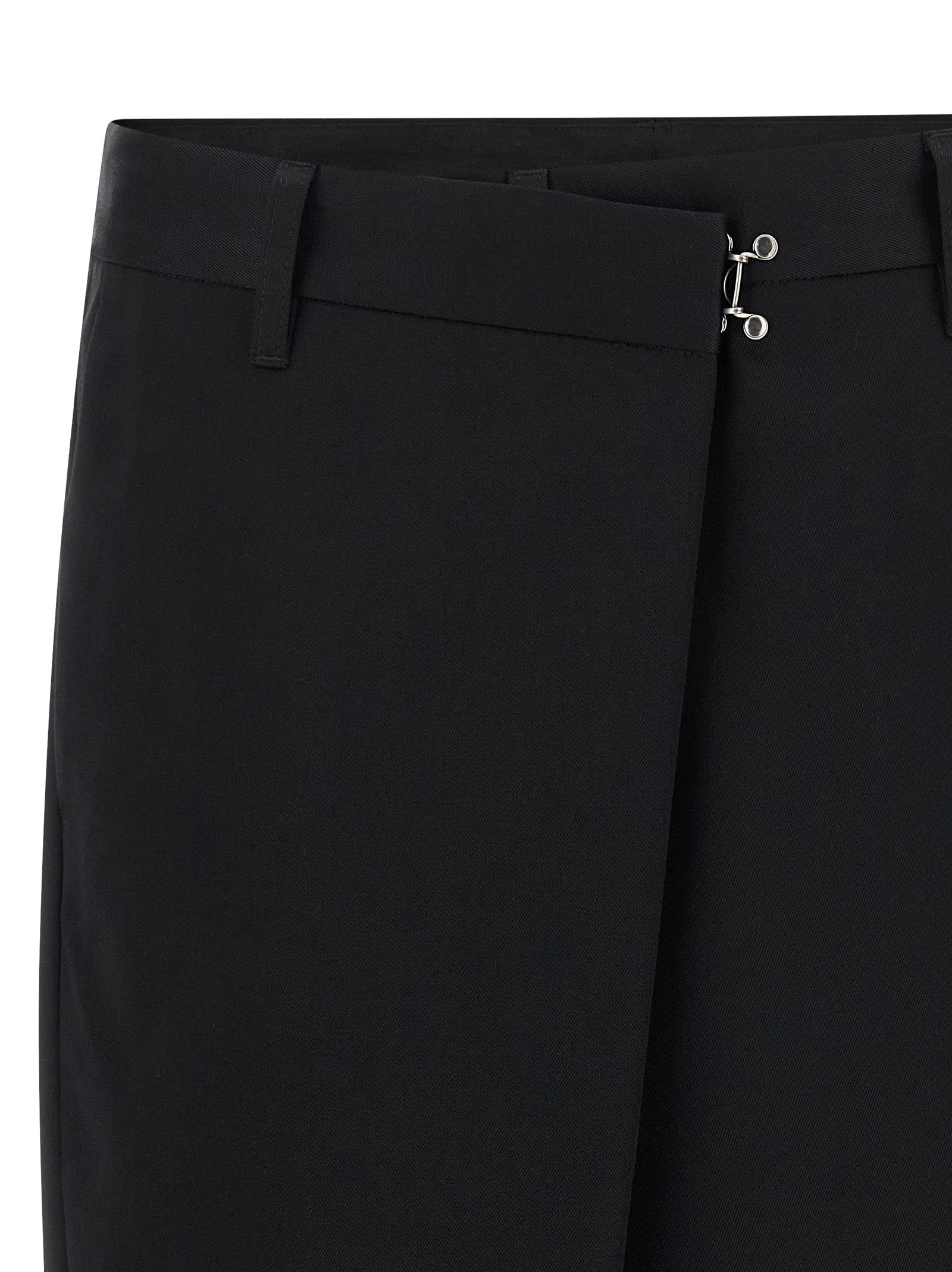 Black Cotton Bermuda Shorts