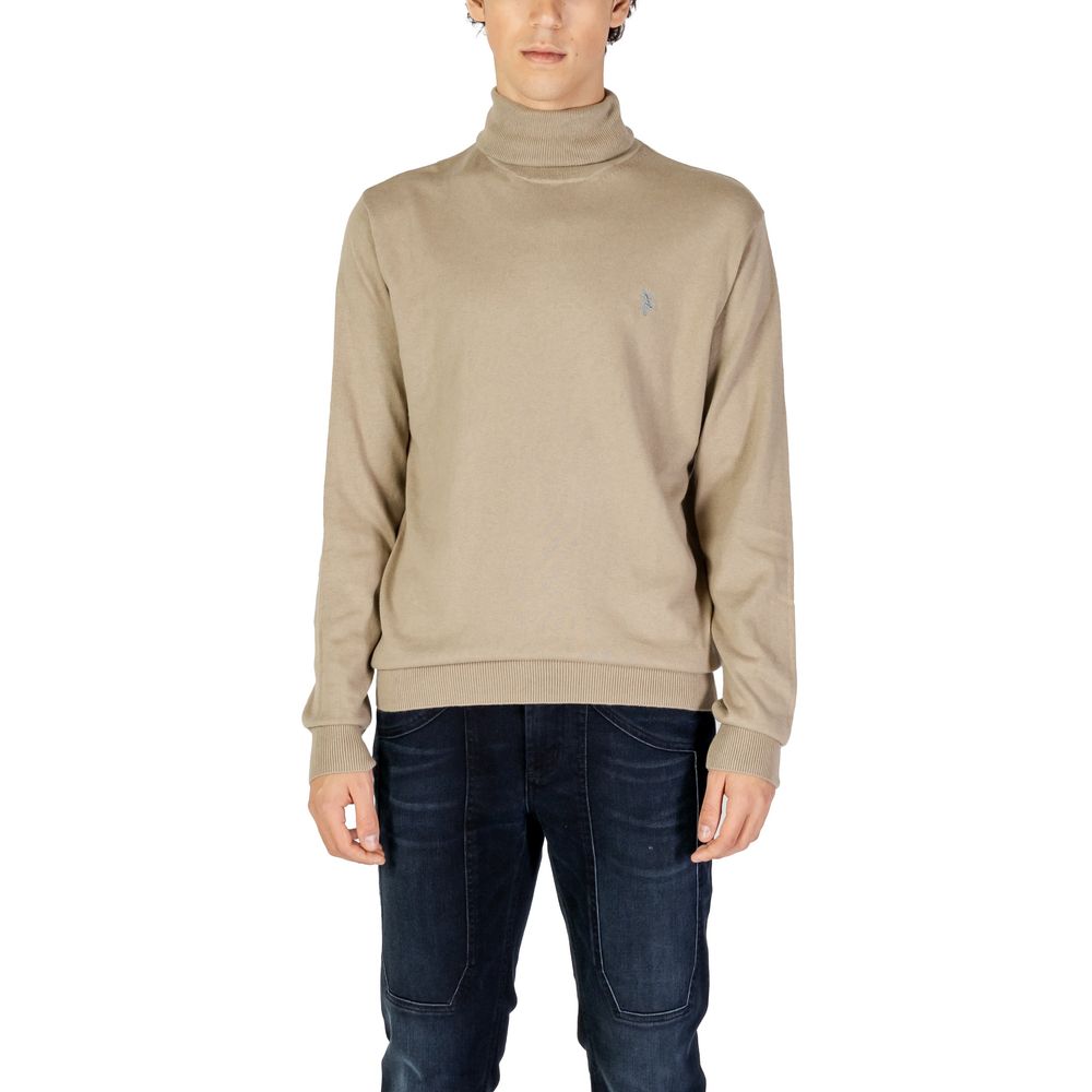 U.S. POLO ASSN. Beige bomullsgenser med høy hals