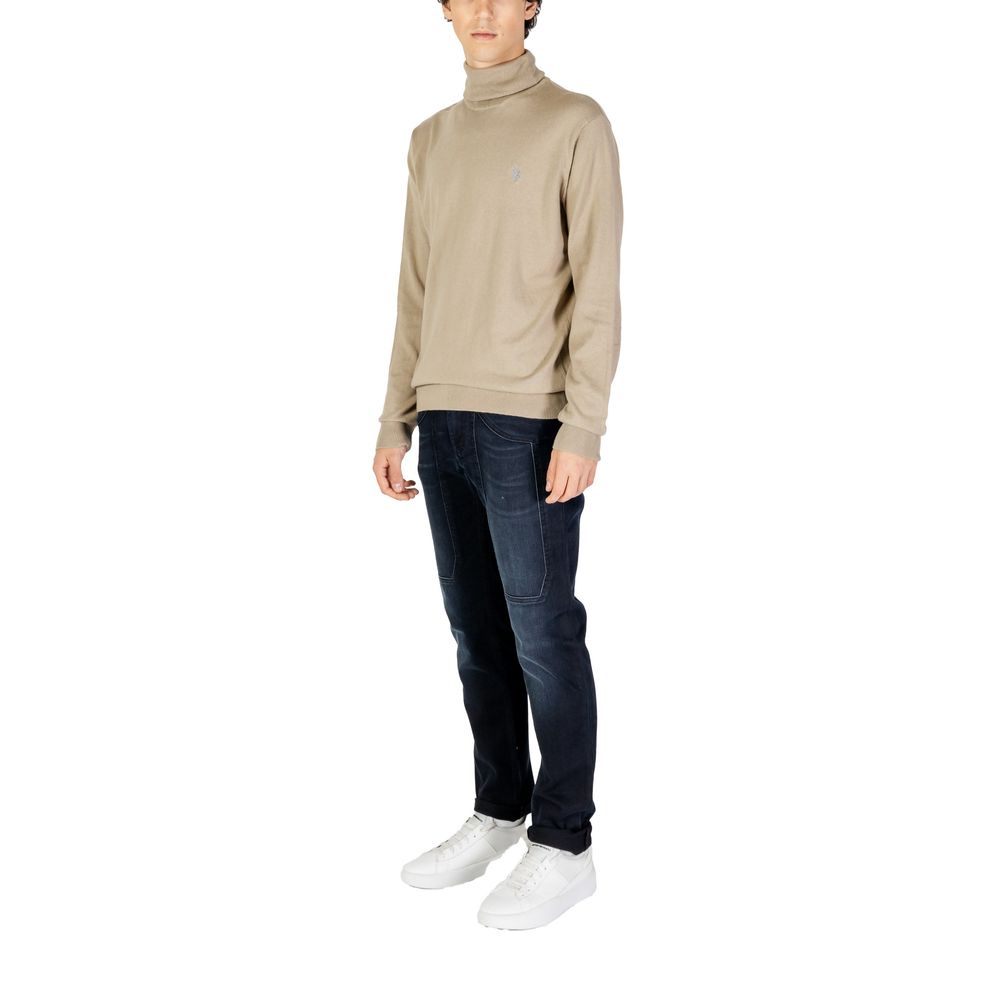 U.S. POLO ASSN. Beige bomullsgenser med høy hals
