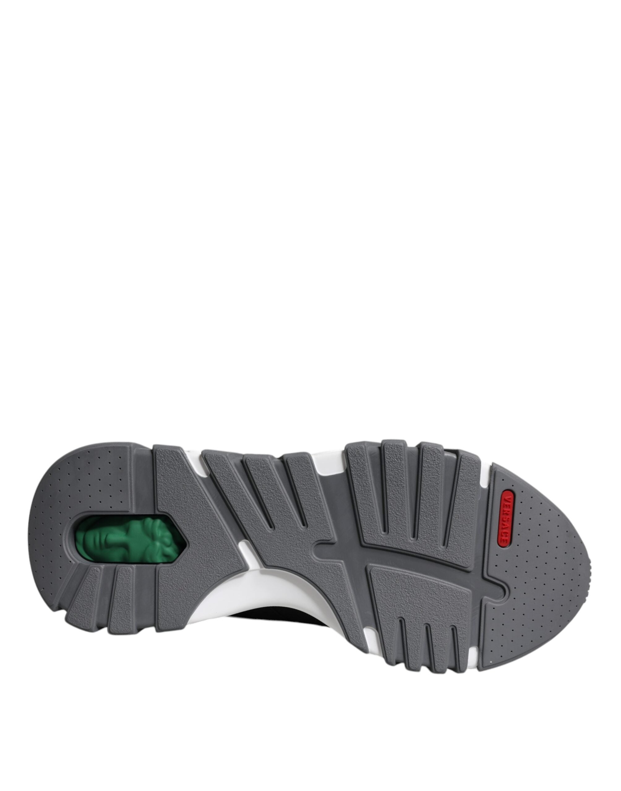 Versace Sorte Skinn Neopren Chunky Lave Joggesko Squalo Sko