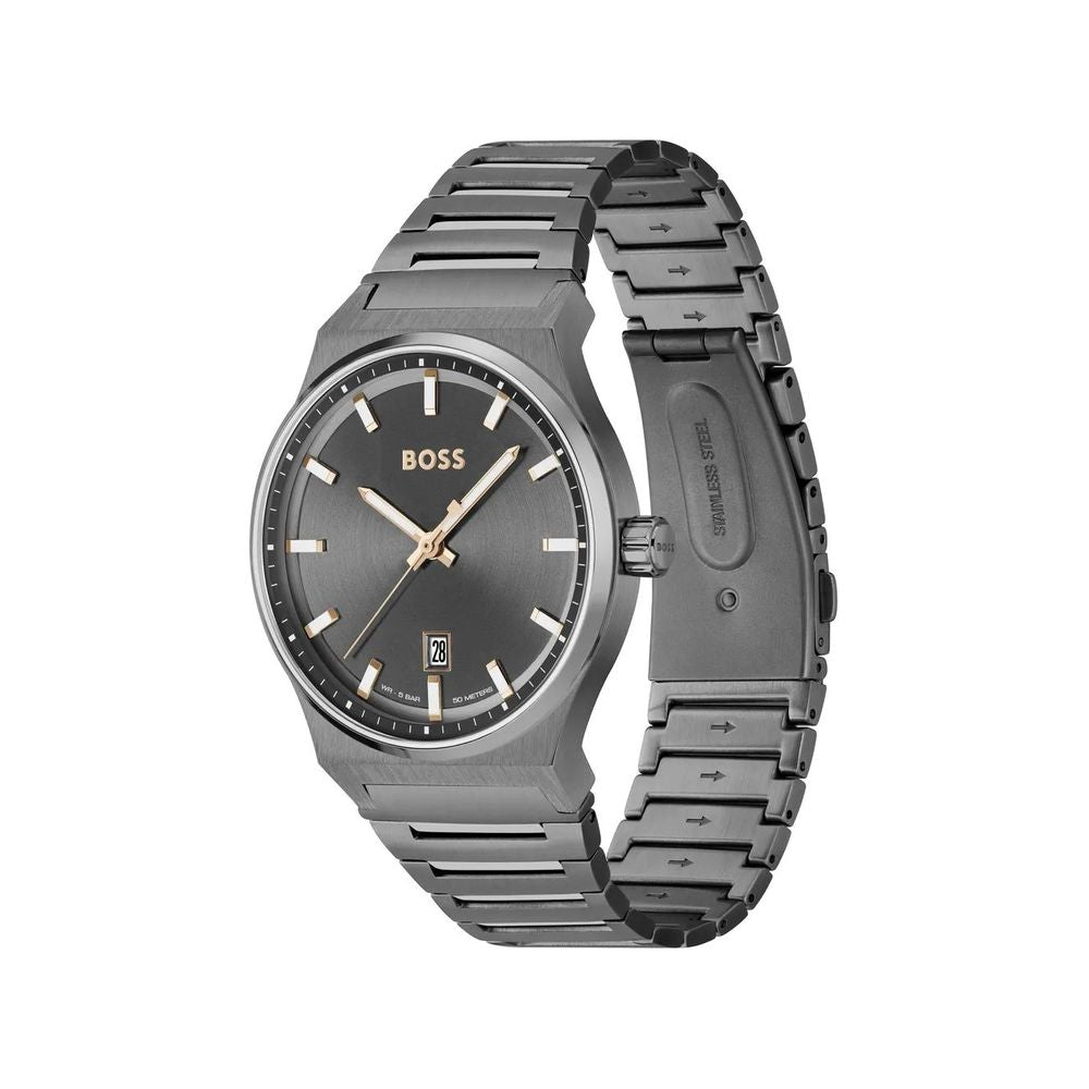 Reloj de vestir de acero inoxidable gris