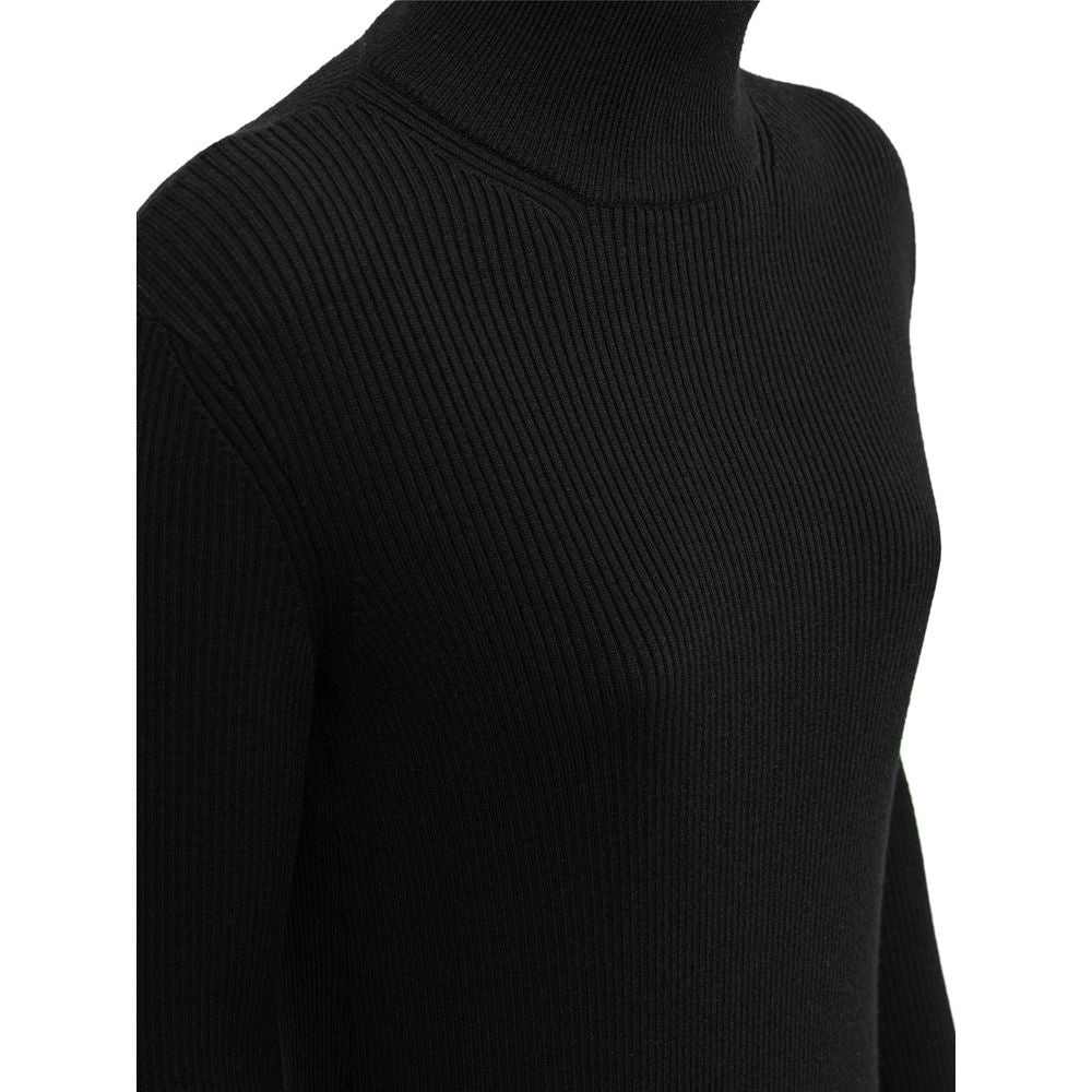 Black Wool Long Dress