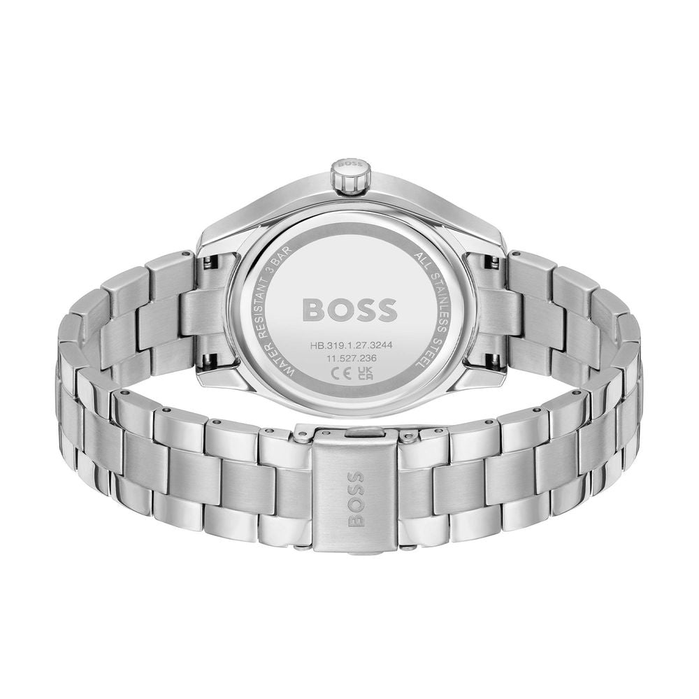 Reloj de vestir de acero inoxidable plateado