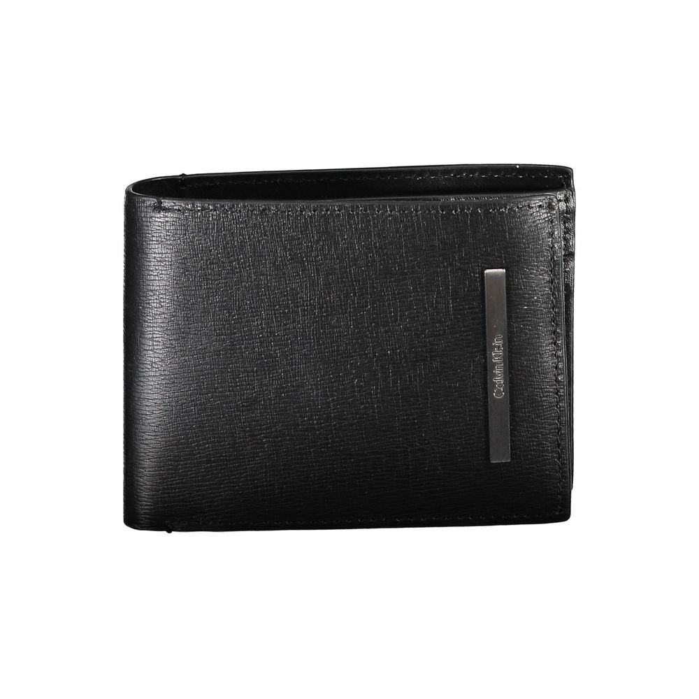 Cartera Negra de Piel Ecológica para Hombre