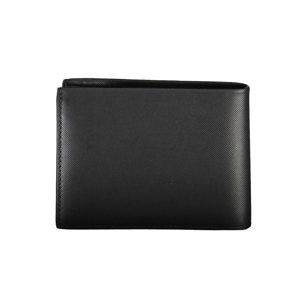 Billetera de cuero negro para hombre