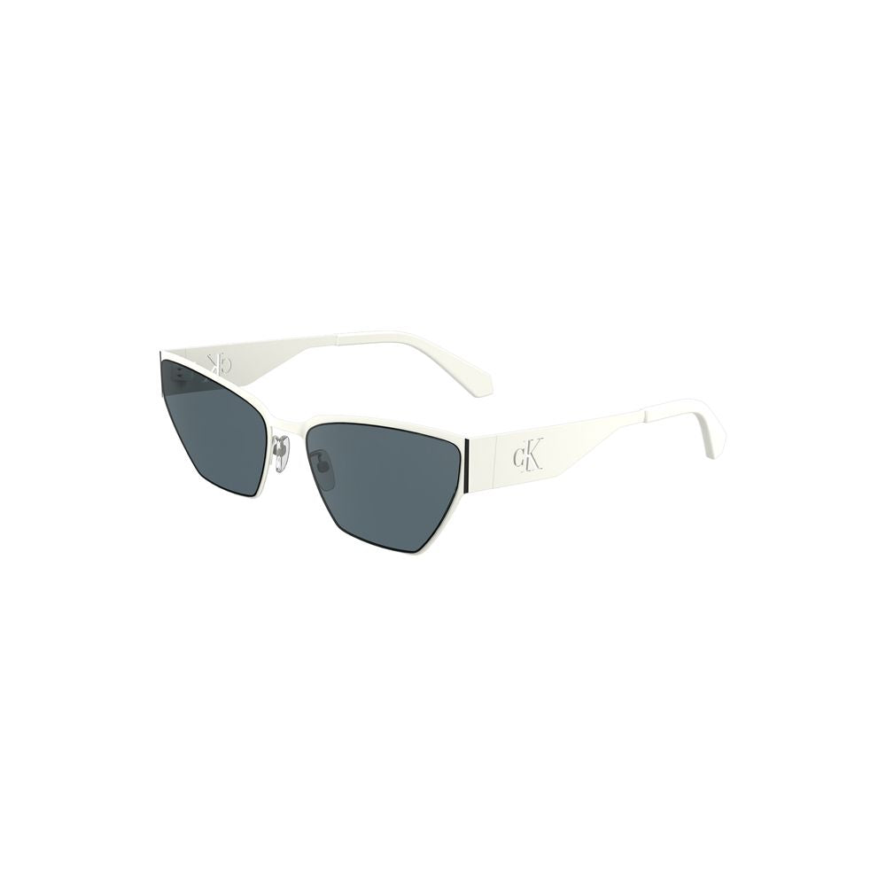 Calvin Klein Hvite Metall Dame Solbriller