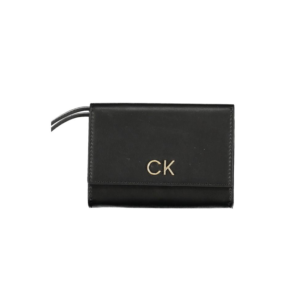 Calvin Klein svart polyester dame lommebok