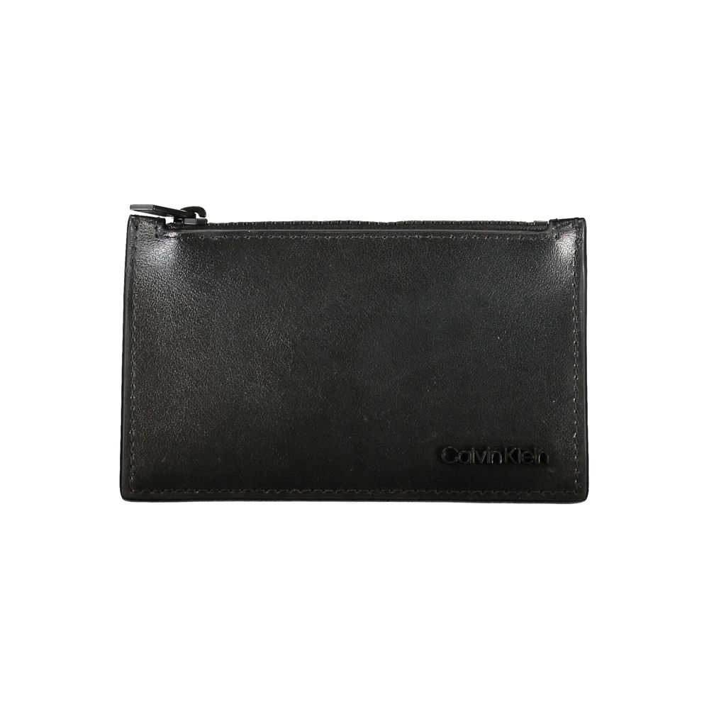 Calvin Klein svart skinn lommebok for menn