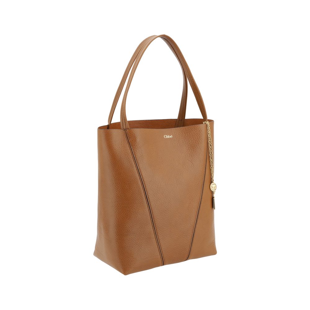 Chloé Brown Calf Leather Bos Taurus Skulderveske