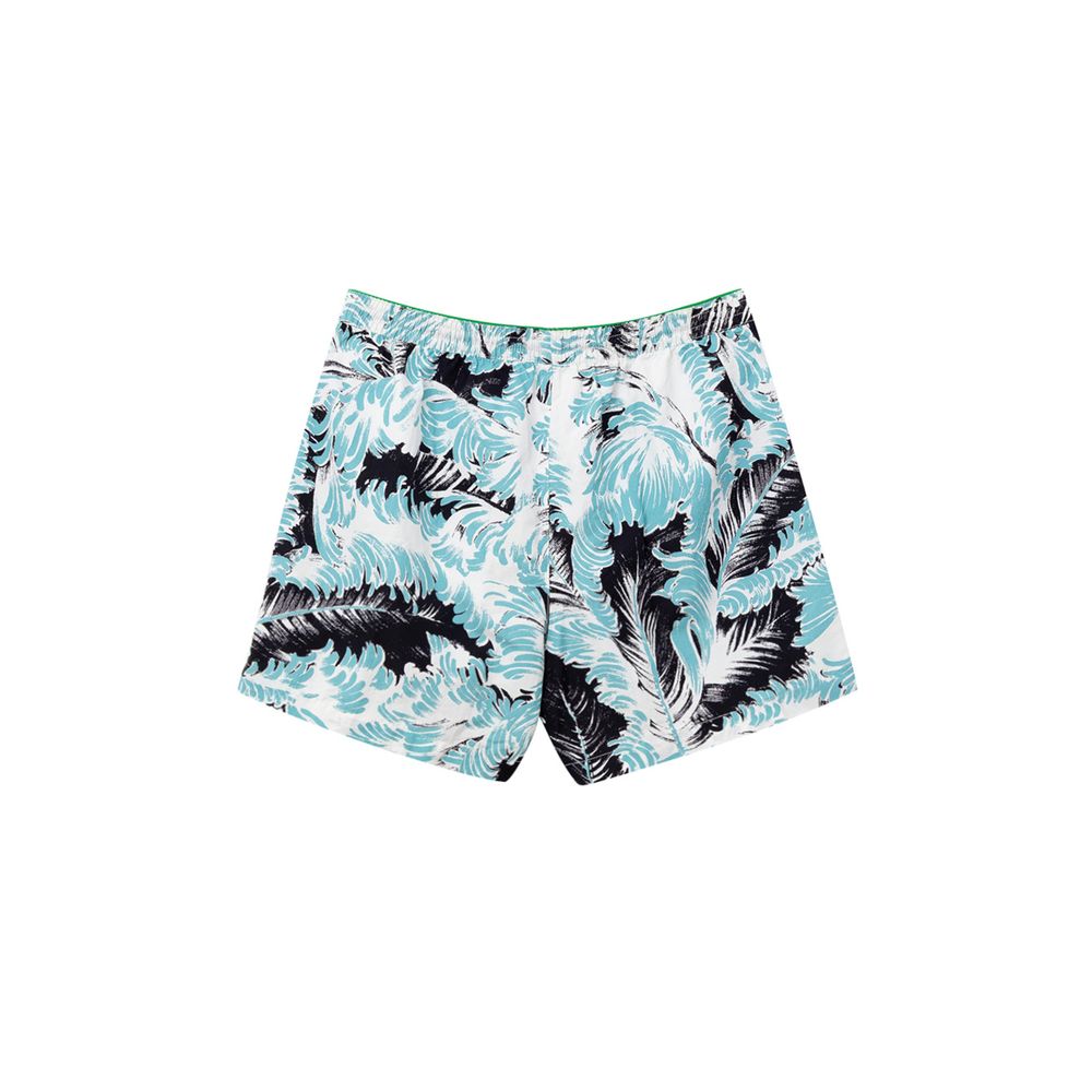 Bottega Veneta hvit badeshorts i polyamid