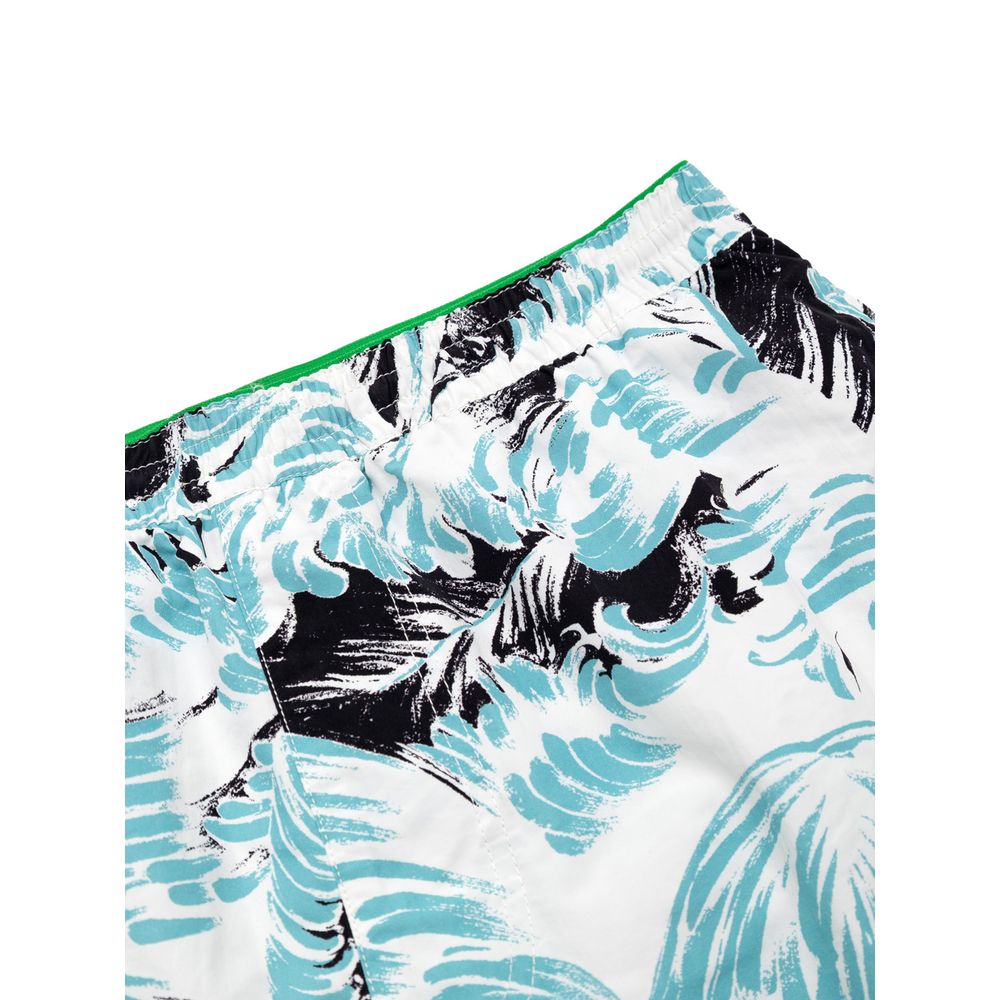 Bottega Veneta hvit badeshorts i polyamid
