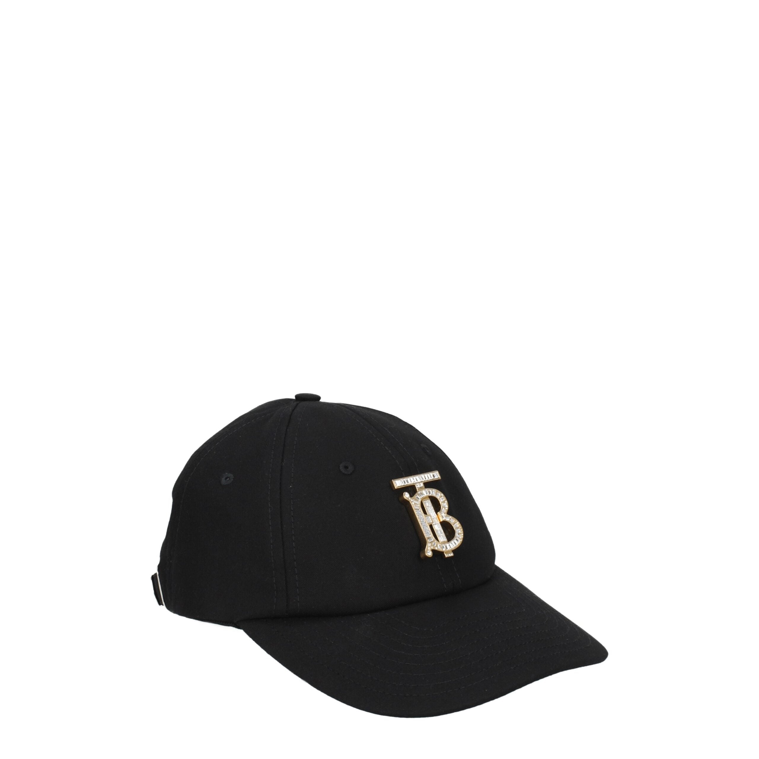 Gorra de algodón negra de Burberry (gorra de béisbol)