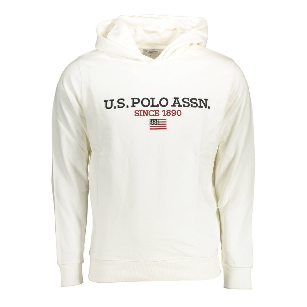 U.S. POLO ASSN. Hvit bomullsgenser for menn