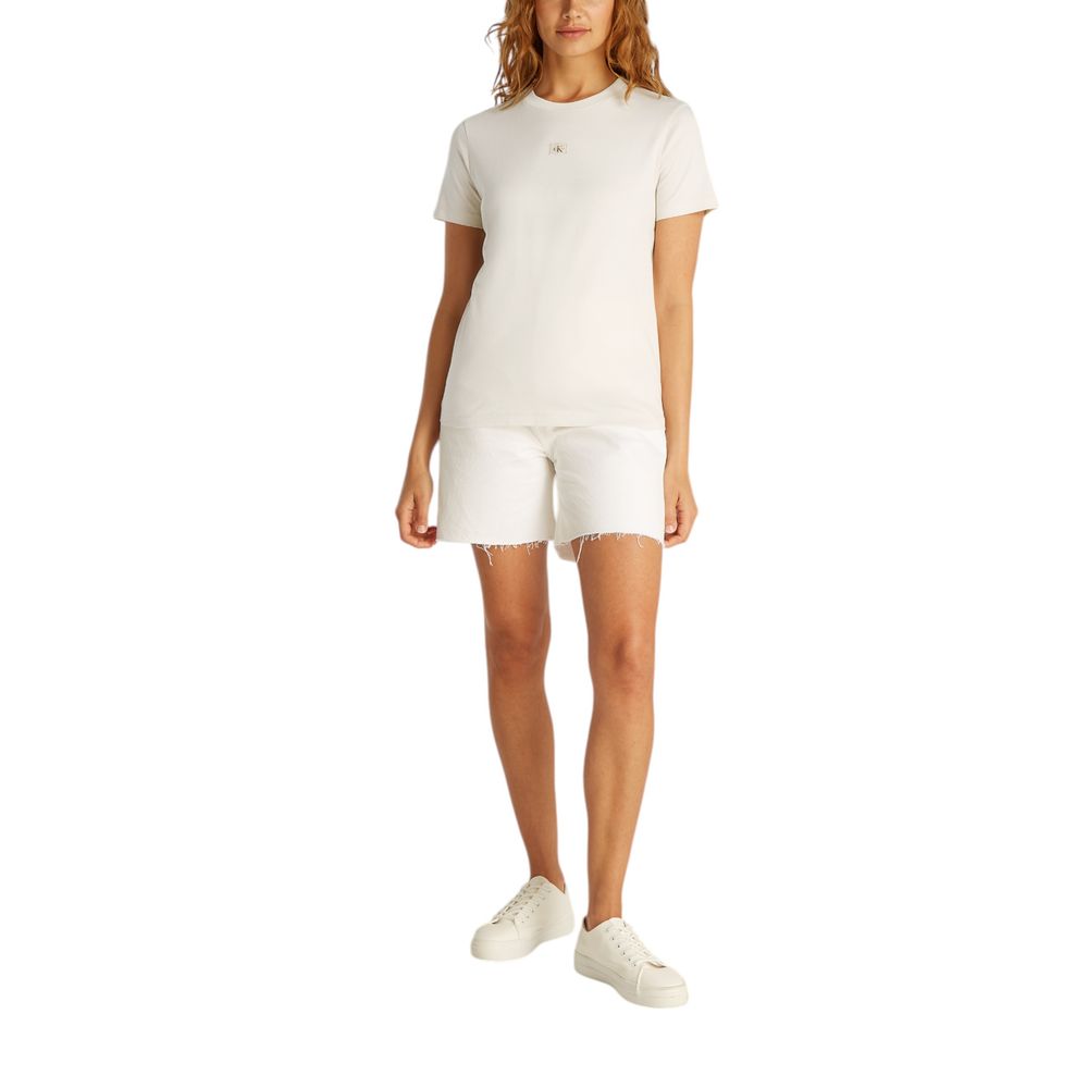 Beige Recycled Cotton T-Shirt