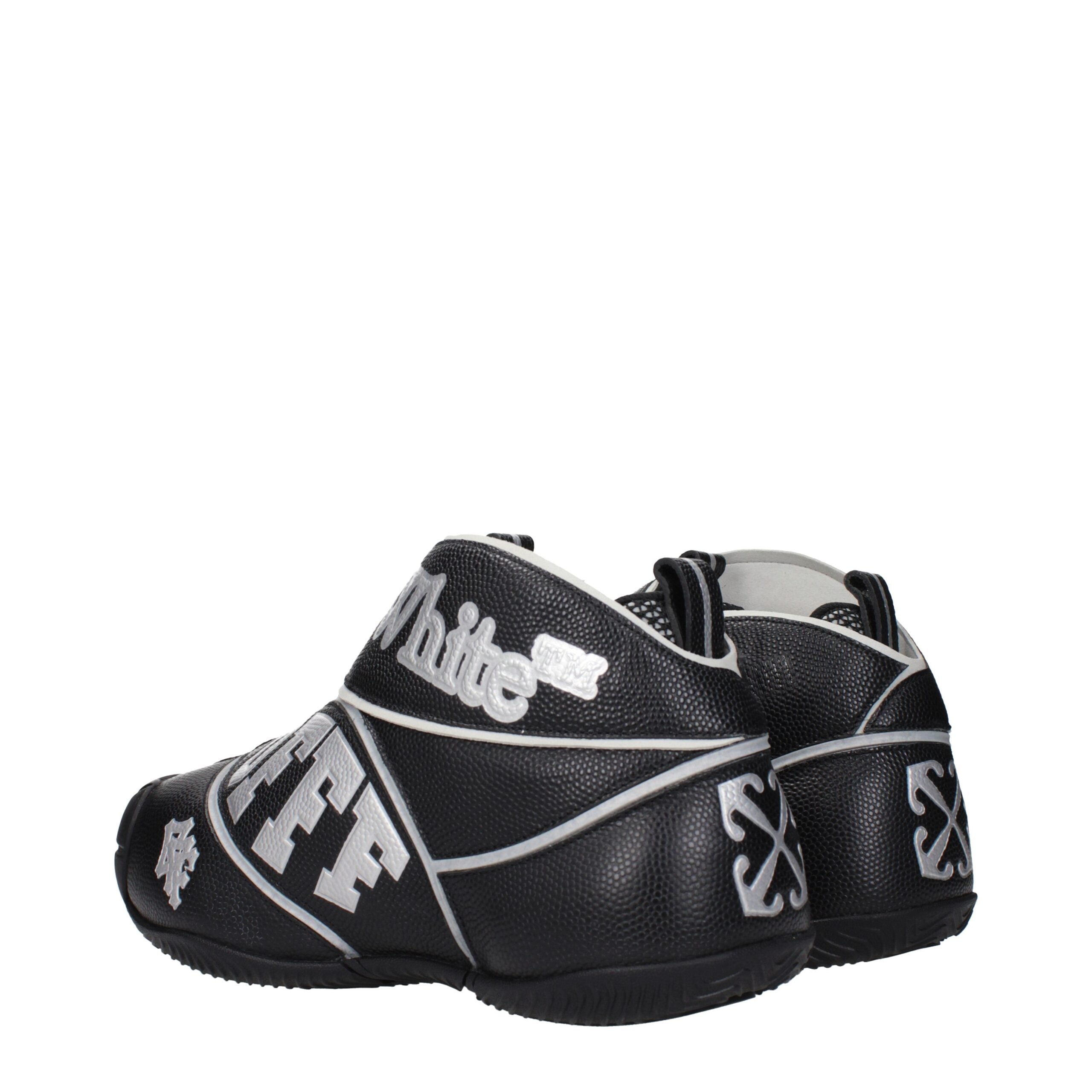 Black Leather High Top Sneakers