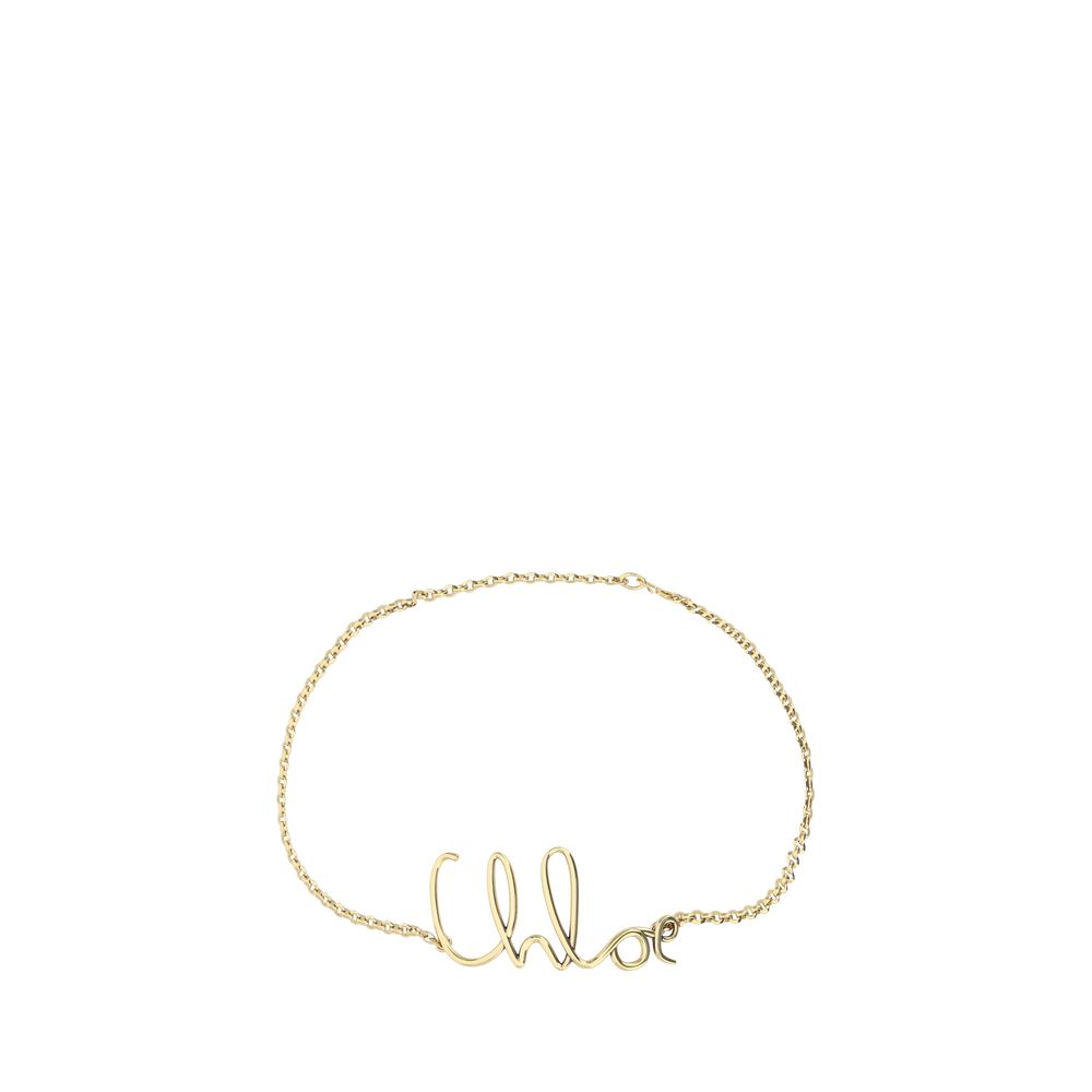 Cinturón fino Chloé de latón dorado