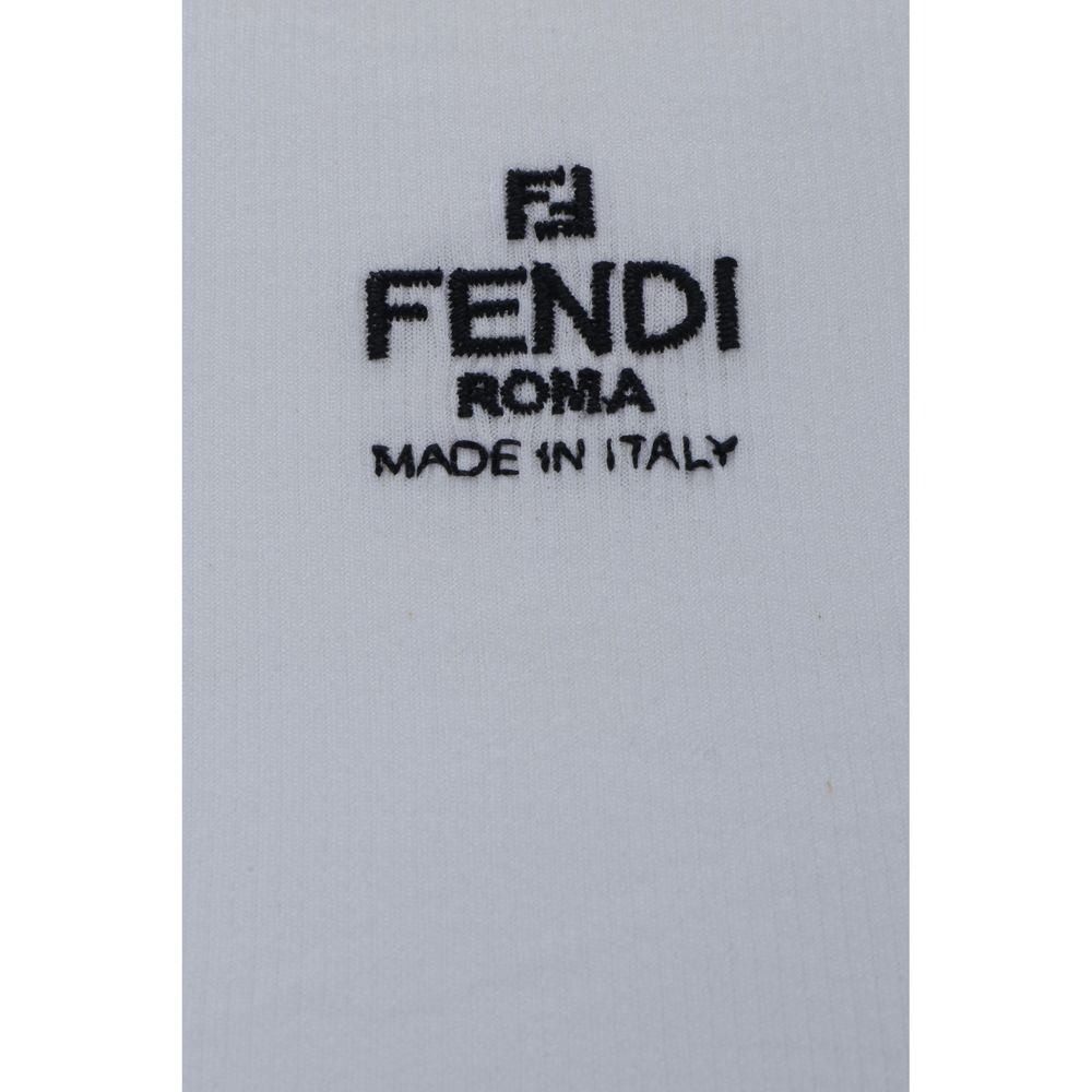Fendi Hvit T-skjorte i Bomull