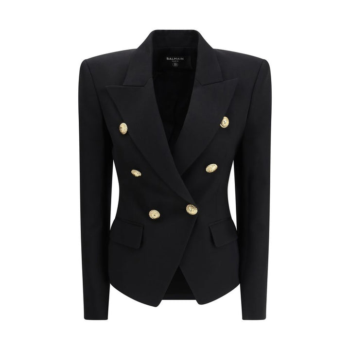 Balmain Black Wool Oves Aries-blazer