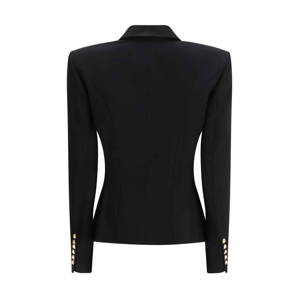 Balmain Black Wool Oves Aries-blazer