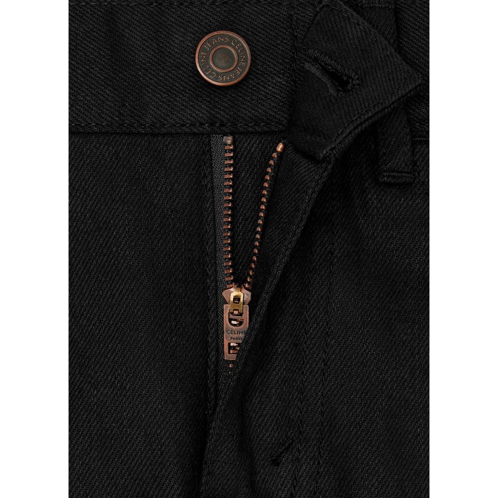 Celine svarte smale jeans i bomull