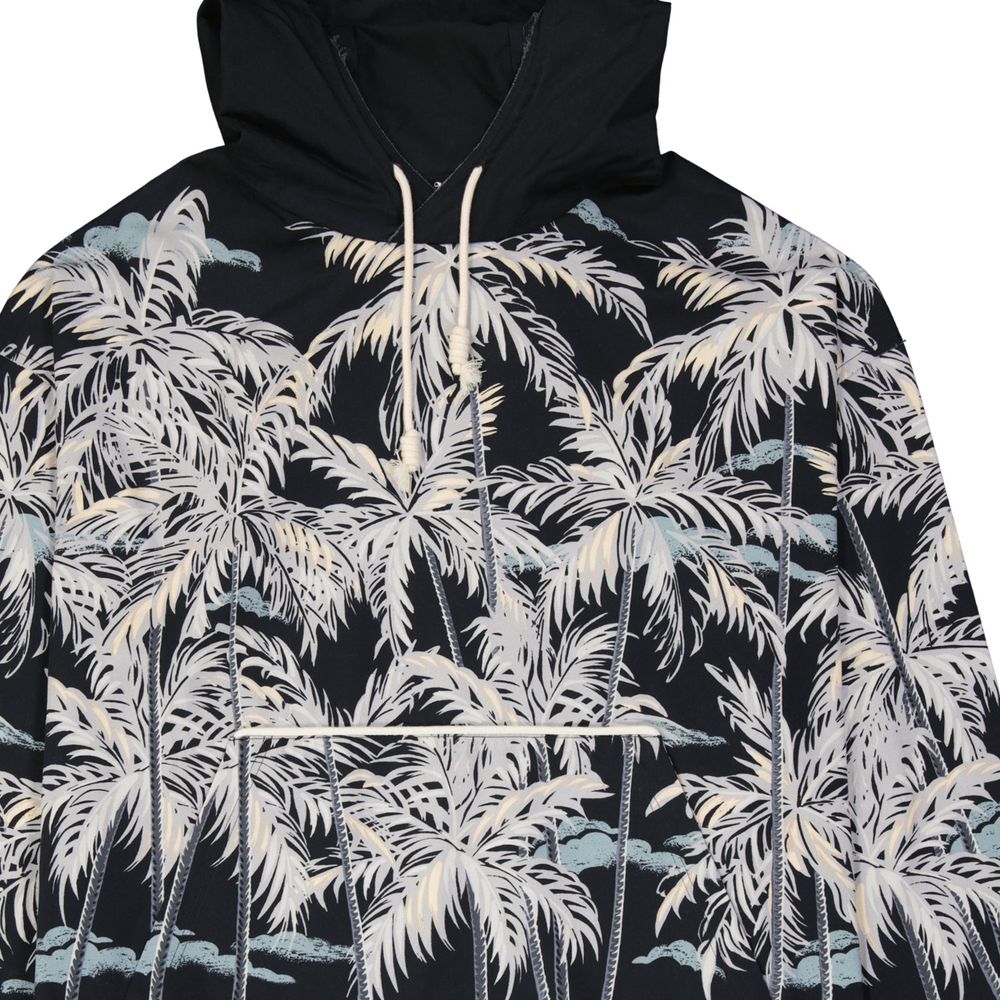 Black Cotton Pattern Shirt