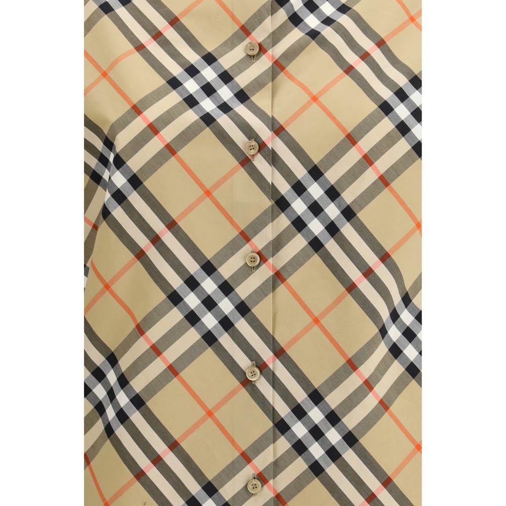 Burberry flerfarget skjorte i bomull med mønster