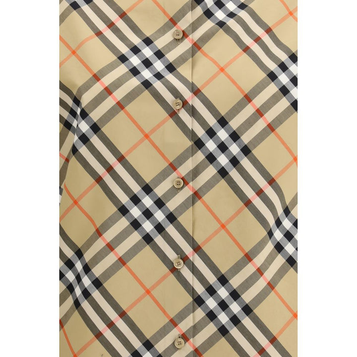 Burberry flerfarget skjorte i bomull med mønster